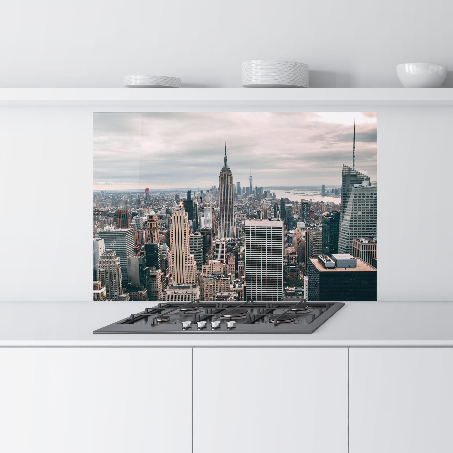 Стъклен панел за кухня High View Building mockup 9