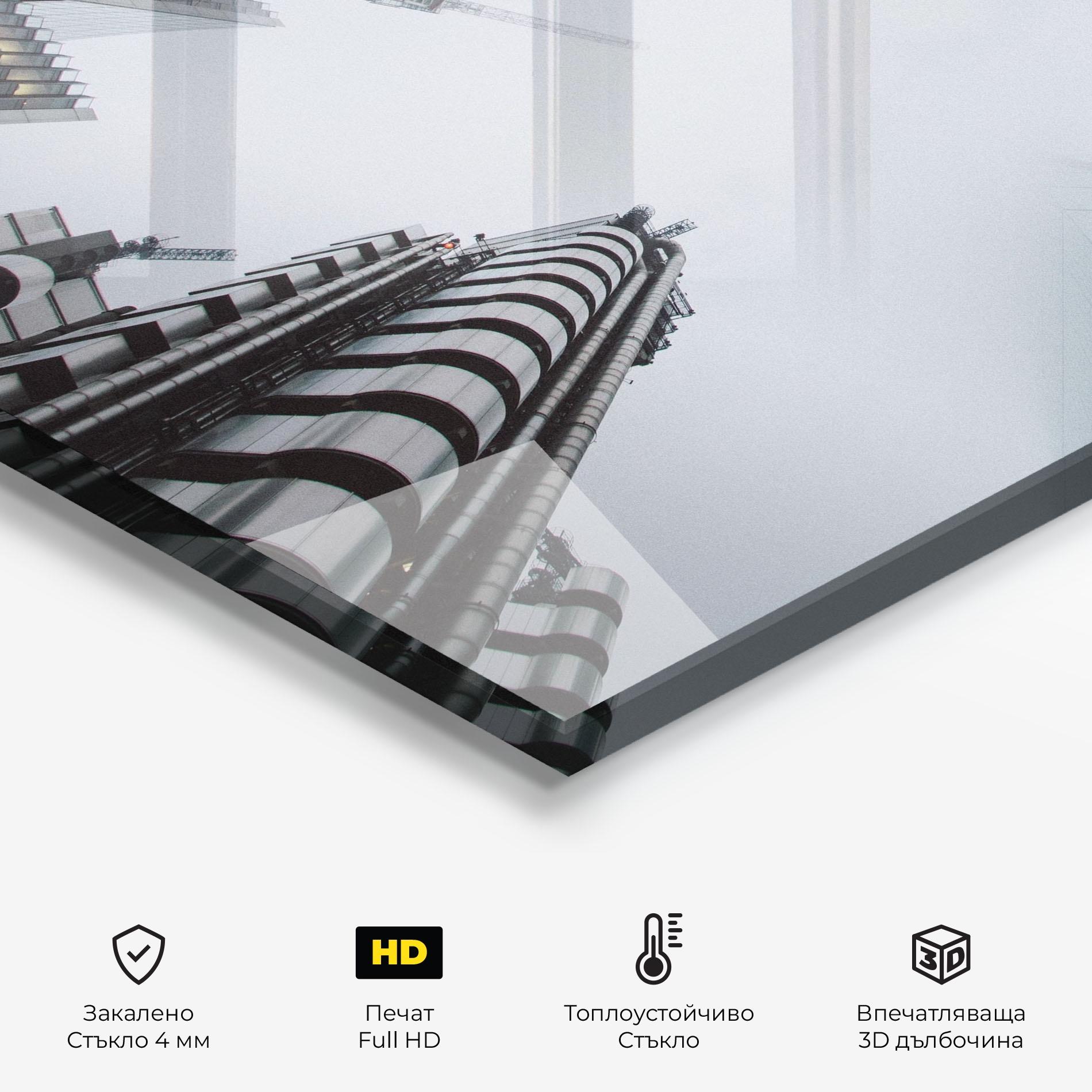 Стъклен панел за кухня Foggy Sky Tower mockup 2