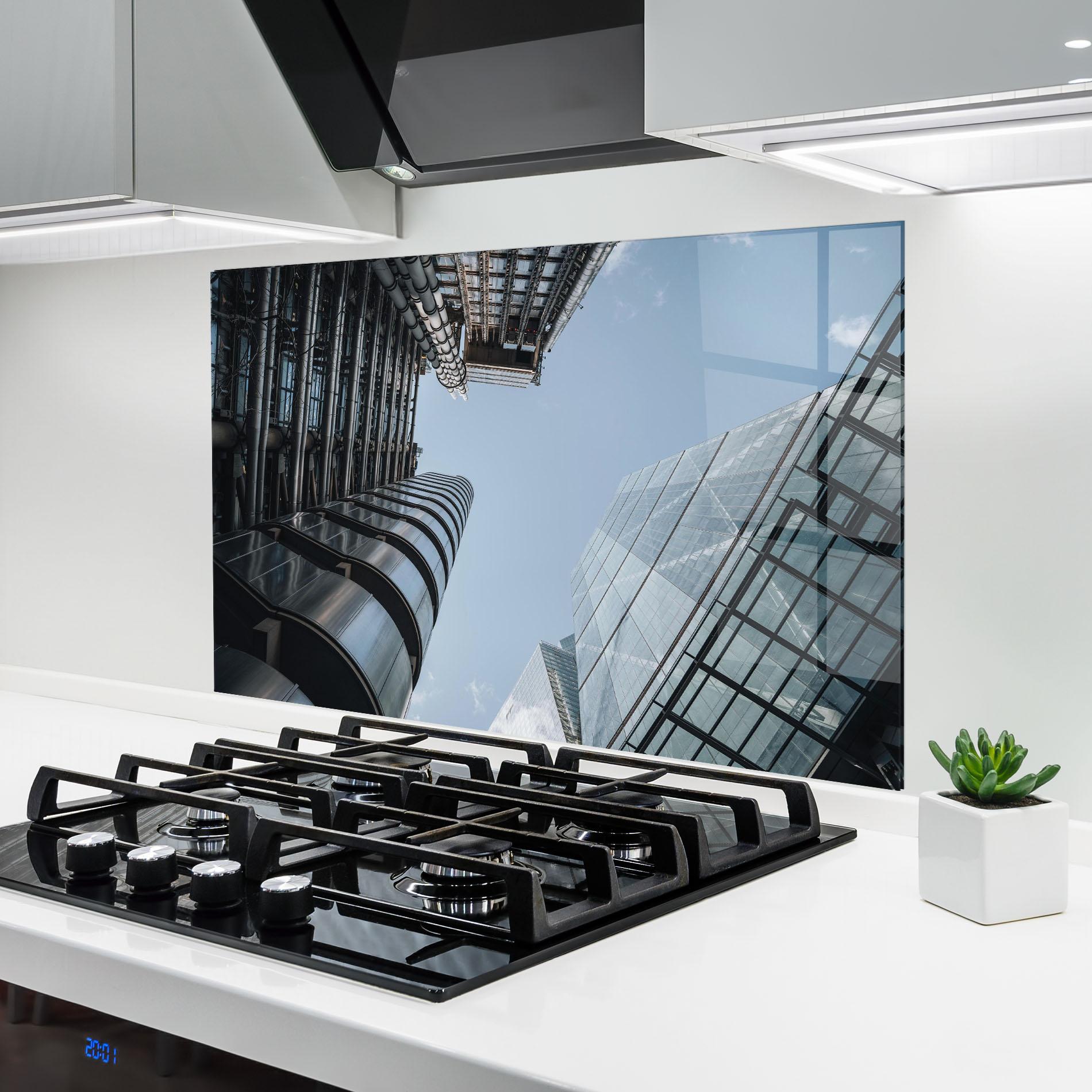 Стъклен панел за кухня Big Glass Building mockup 6