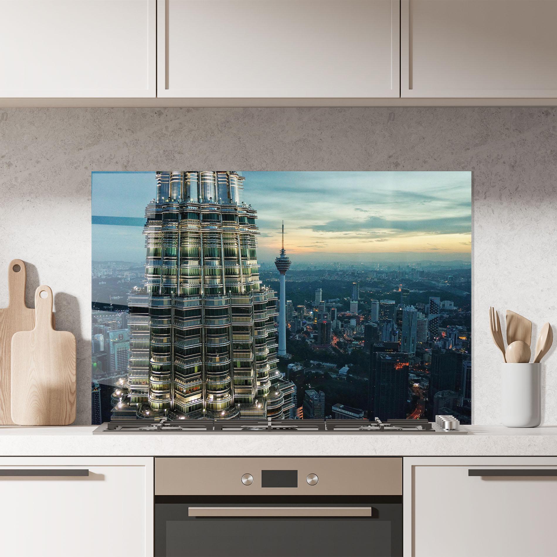 Стъклен панел за кухня Hight Tower View mockup 7