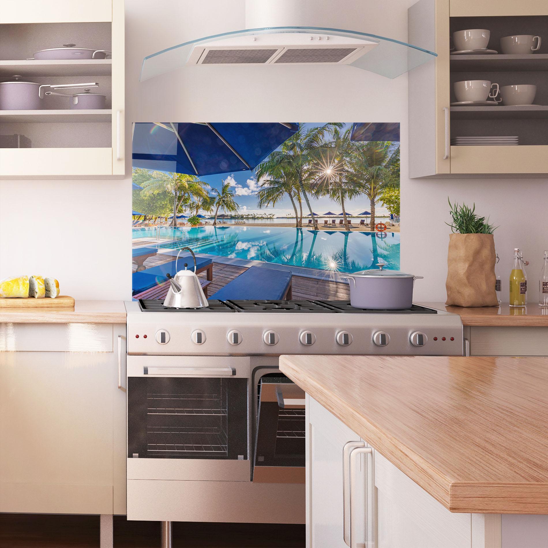 Стъклен панел за кухня Fantastic Summer Mood mockup 1