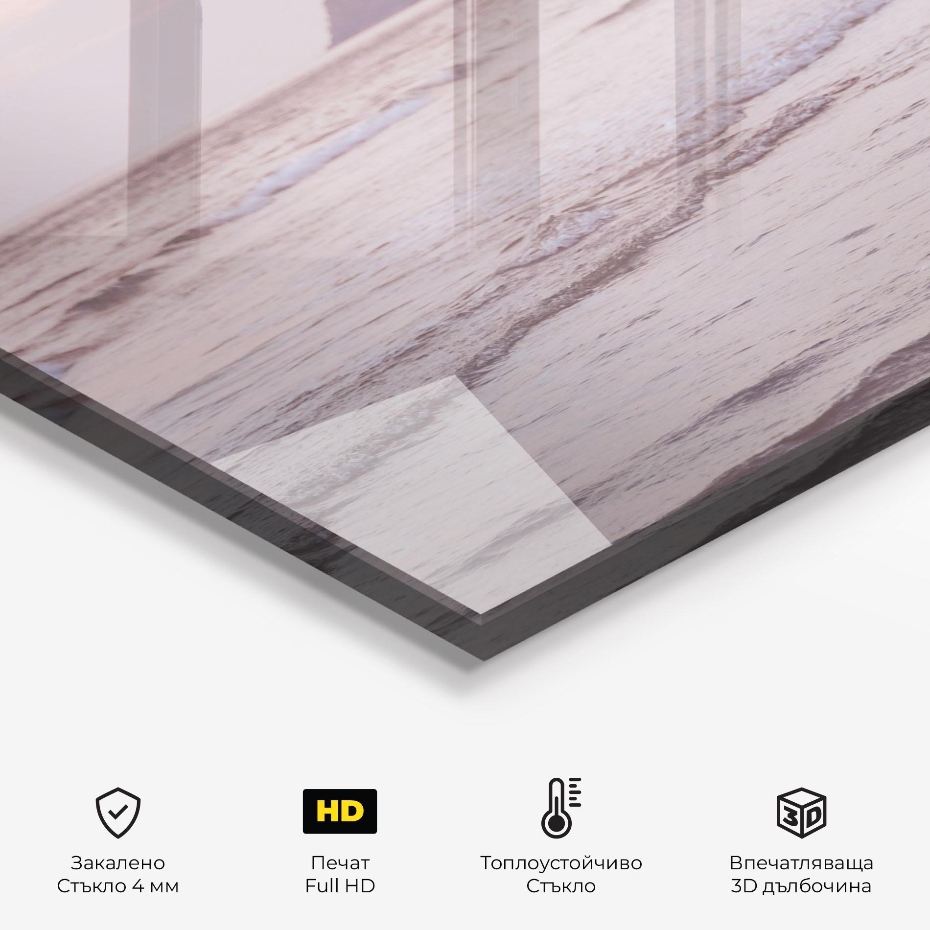 Стъклен панел за кухня Beach Traveler mockup 2