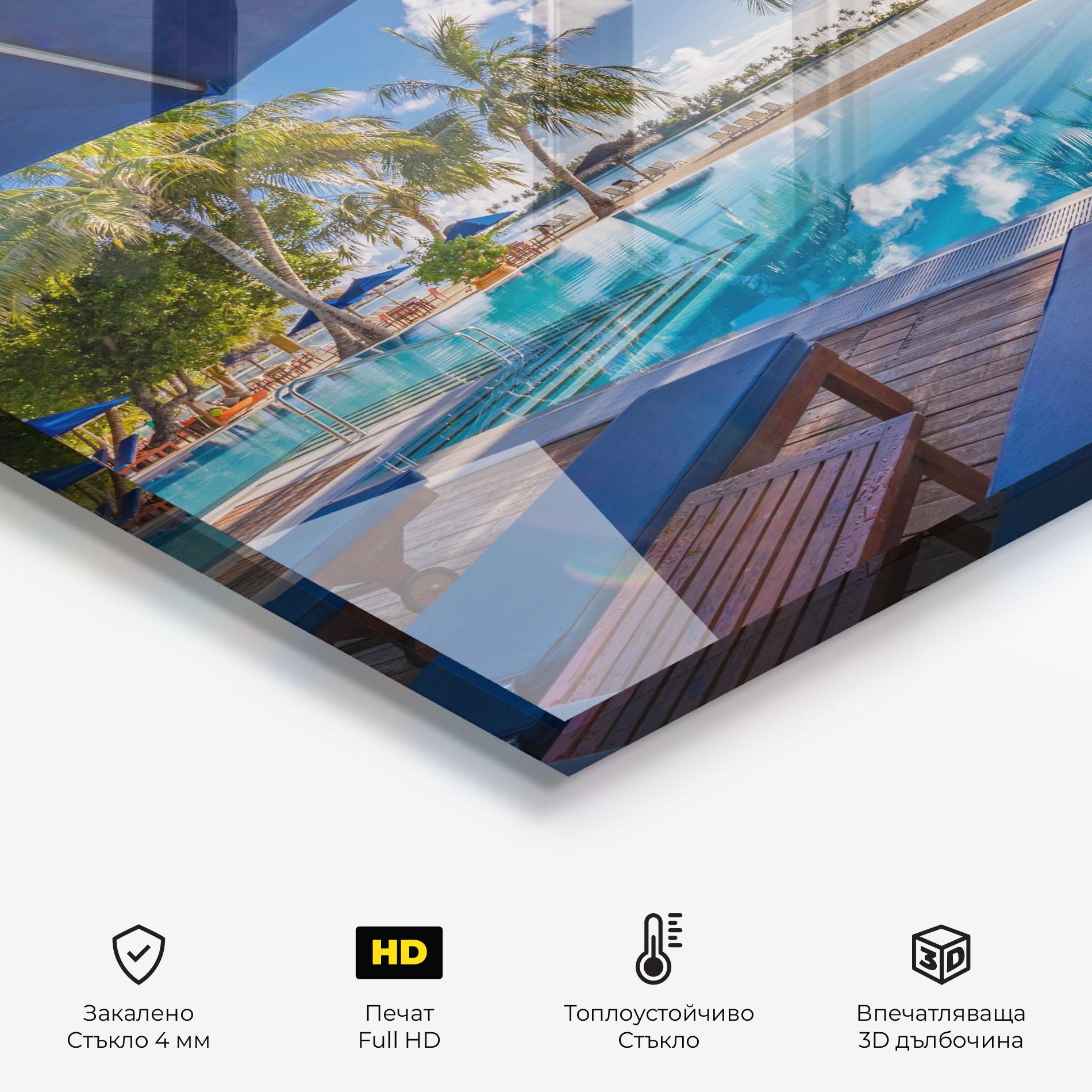 Стъклен панел за кухня Fantastic Summer Mood mockup 2