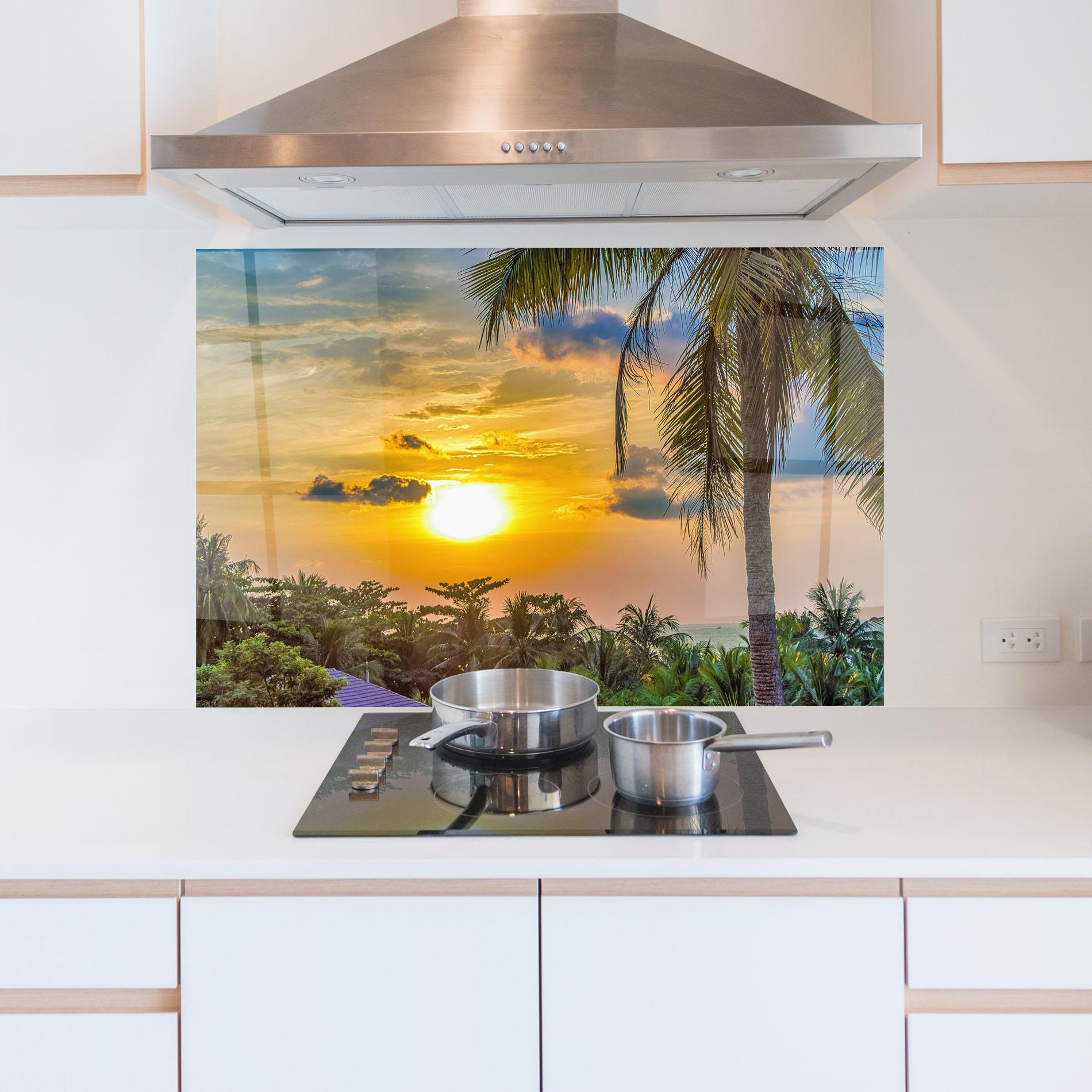 Стъклен панел за кухня Summer View mockup 5