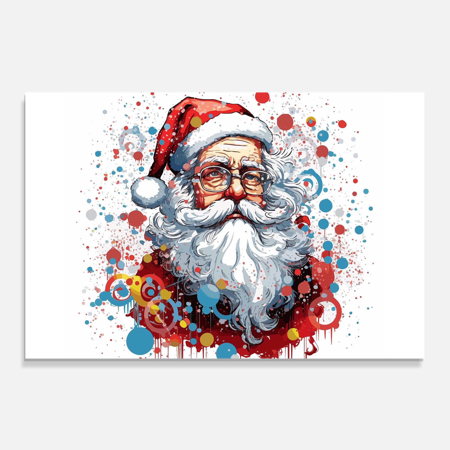 Стъклен панел за кухня Artistic Santa mockup 0