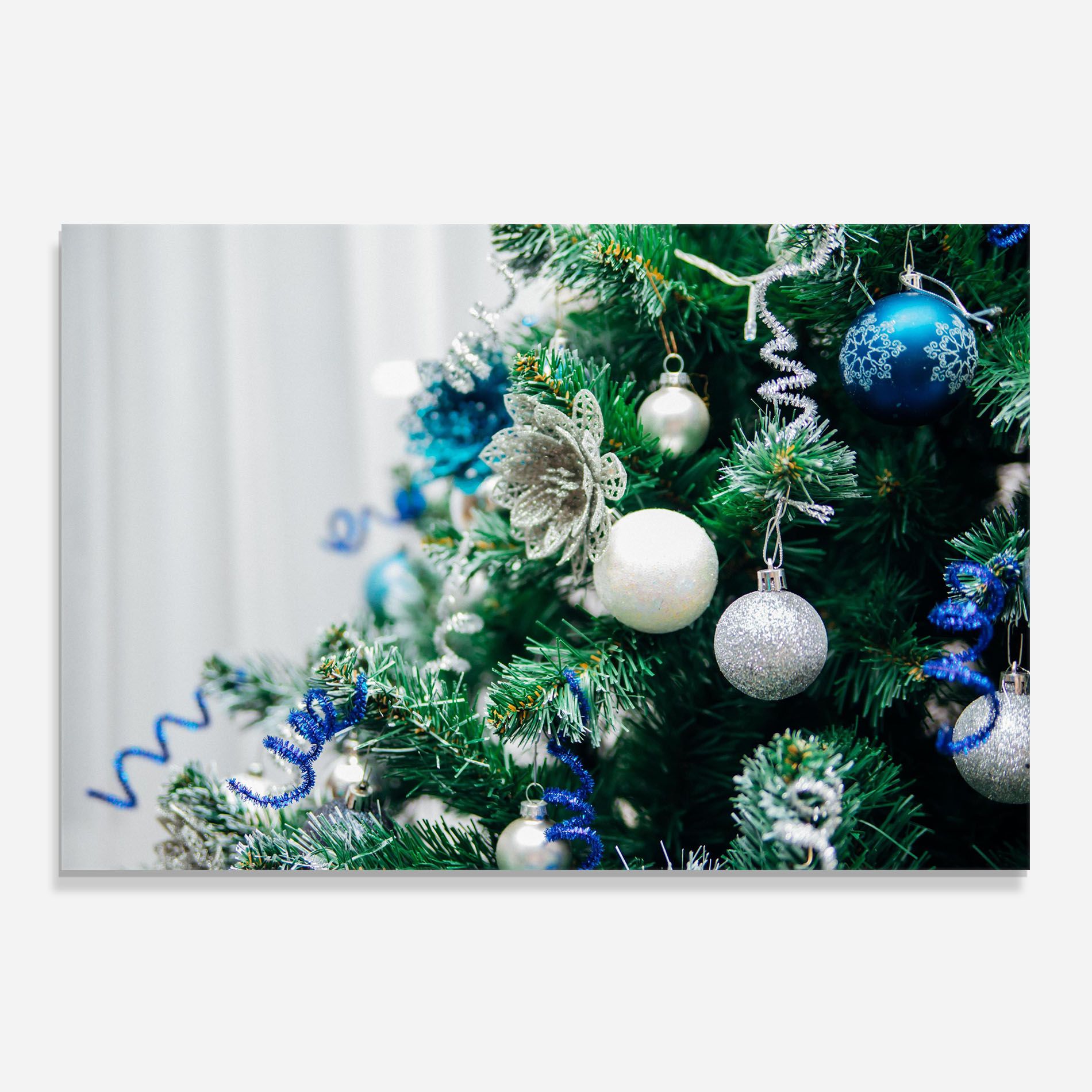 Blue Christmas Tree Decor mockup 0