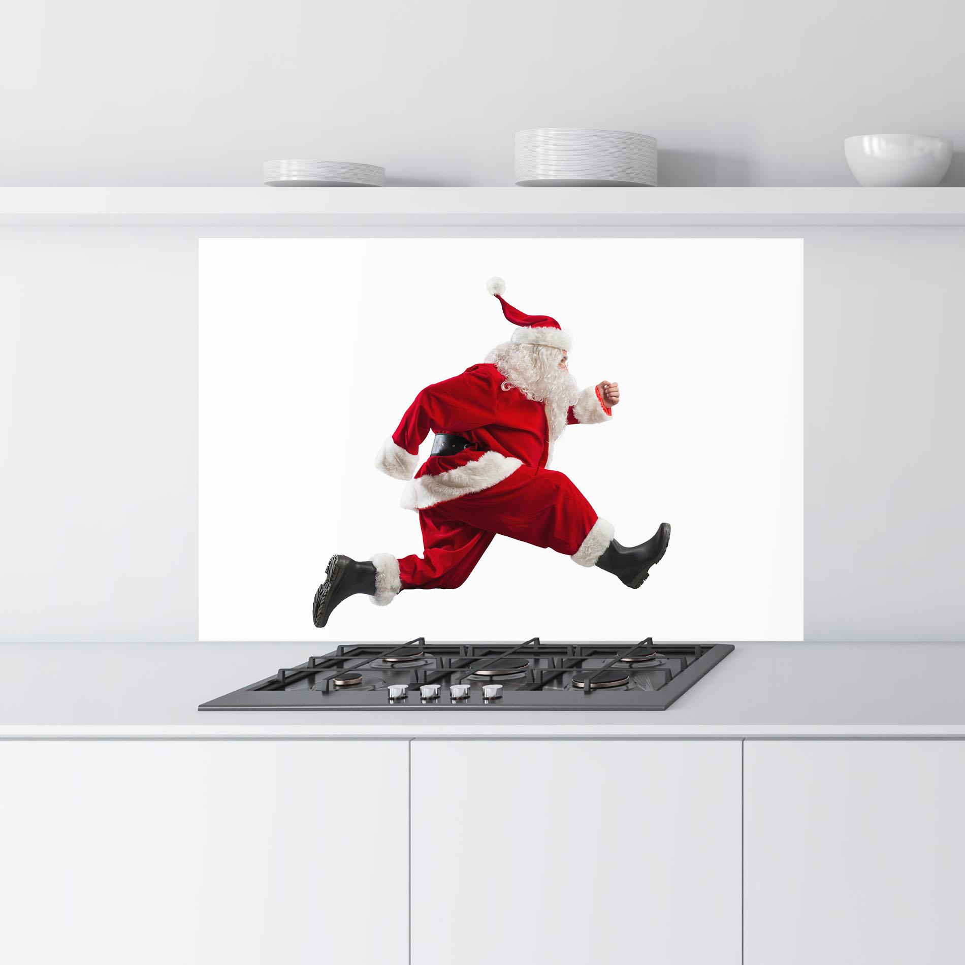 Стъклен панел за кухня Fast Delivery Santa mockup 9
