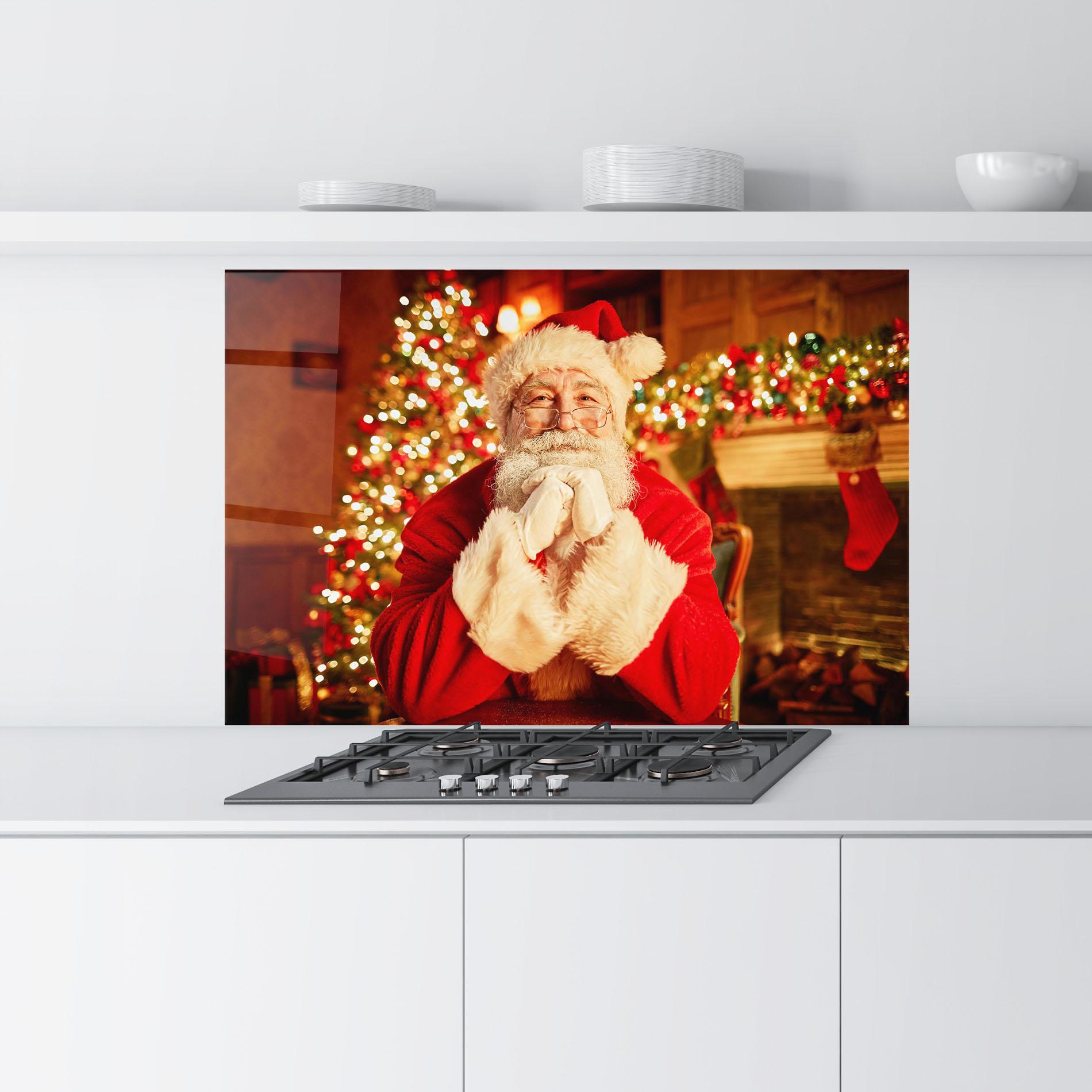 Стъклен панел за кухня Traditional Santa mockup 9