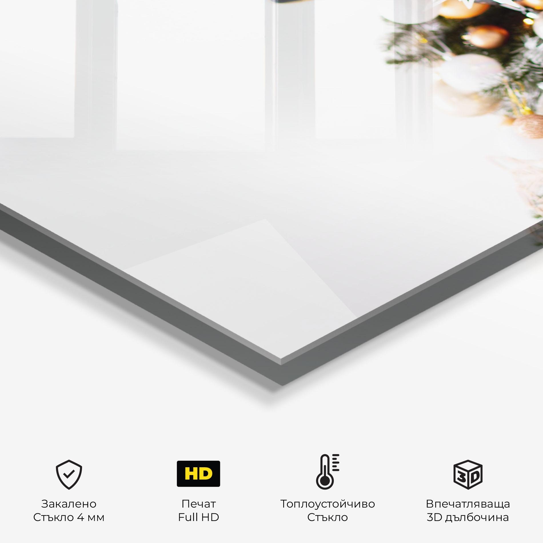 Стъклен панел за кухня Christmas Tree Close Up mockup 2