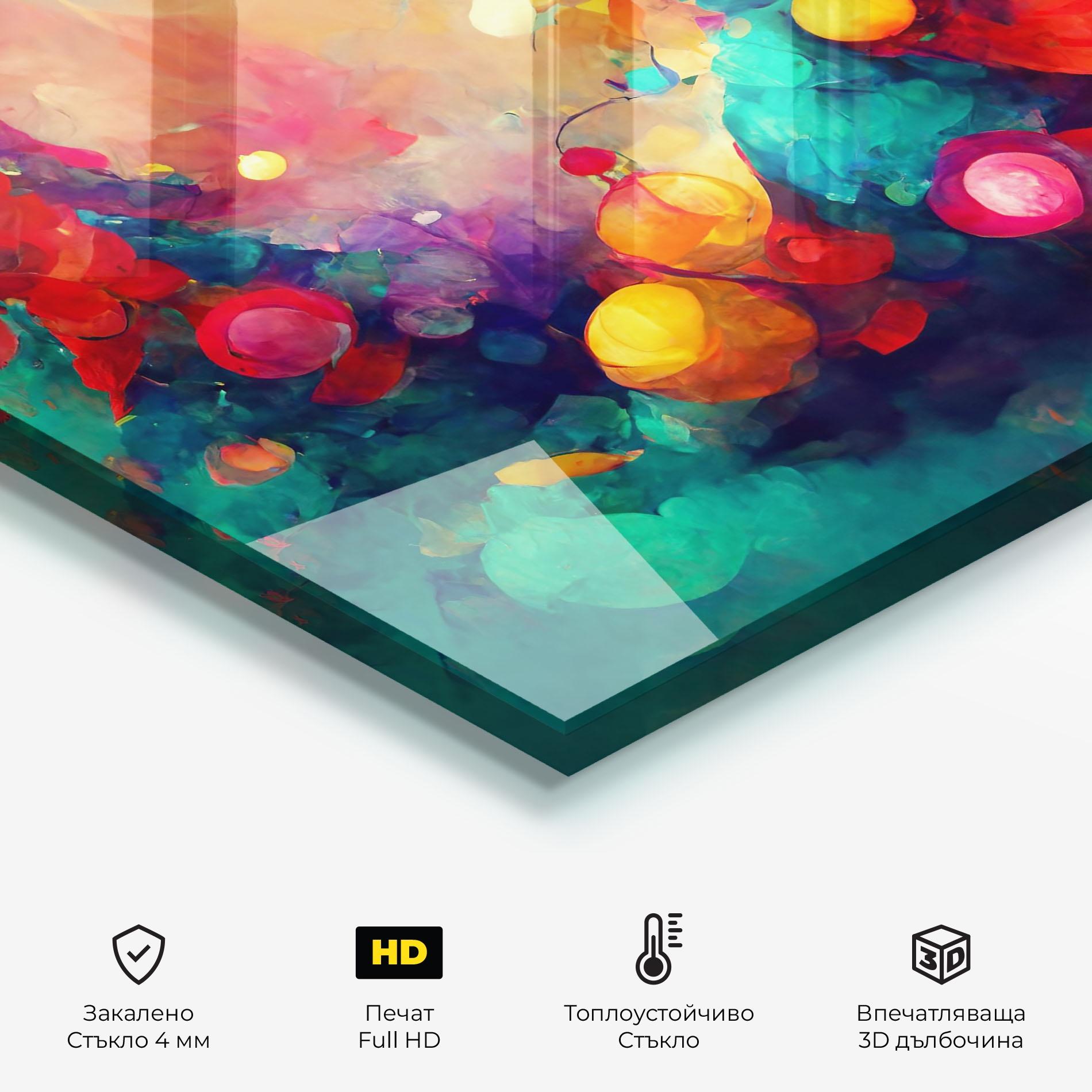 Стъклен панел за кухня Colorfull Winter mockup 2