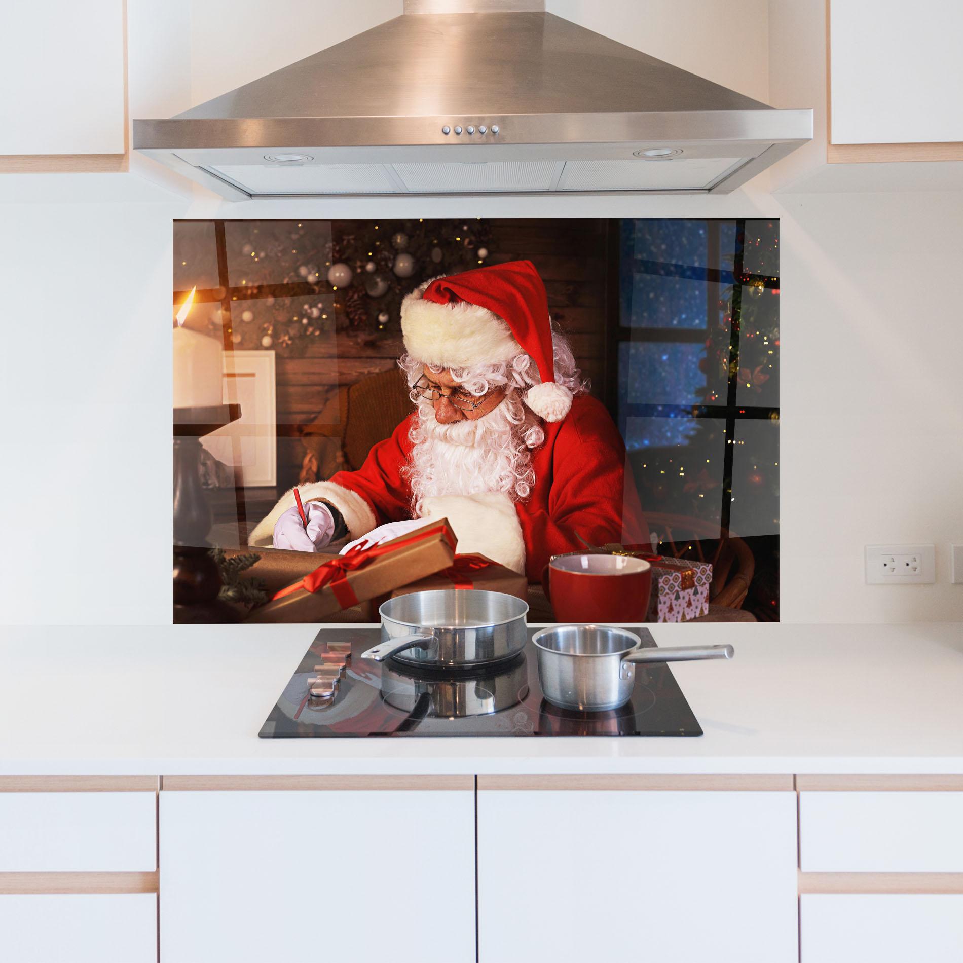 Стъклен панел за кухня Answering Christmas Letters mockup 5