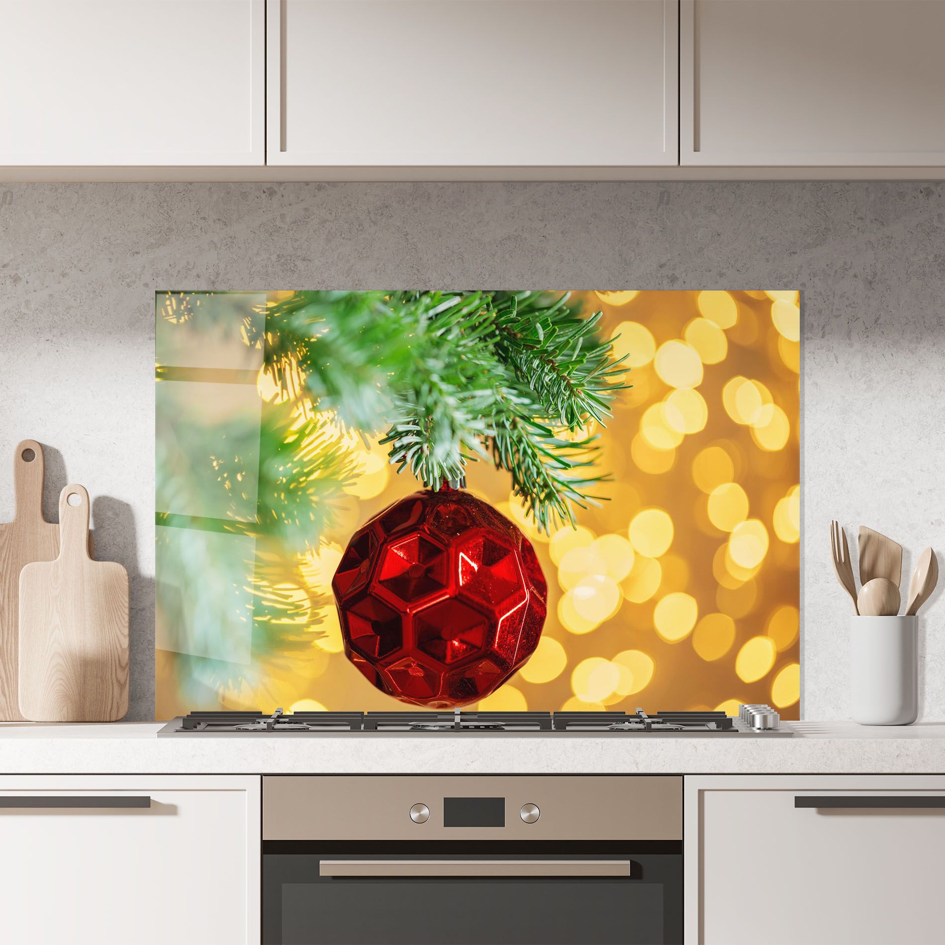 Red Christmas Ball mockup 7