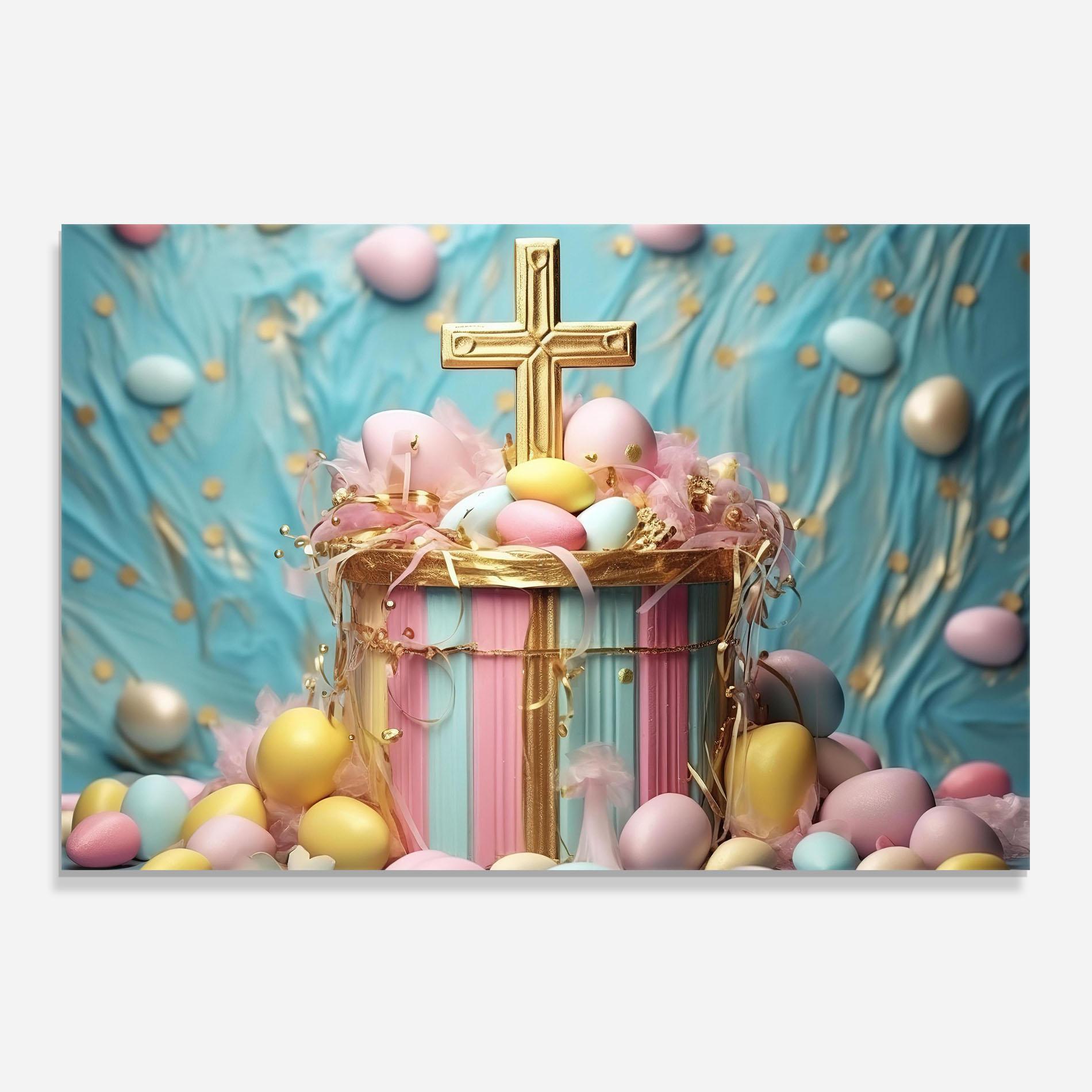 Стъклен панел за кухня Easter Egg Decor mockup 0
