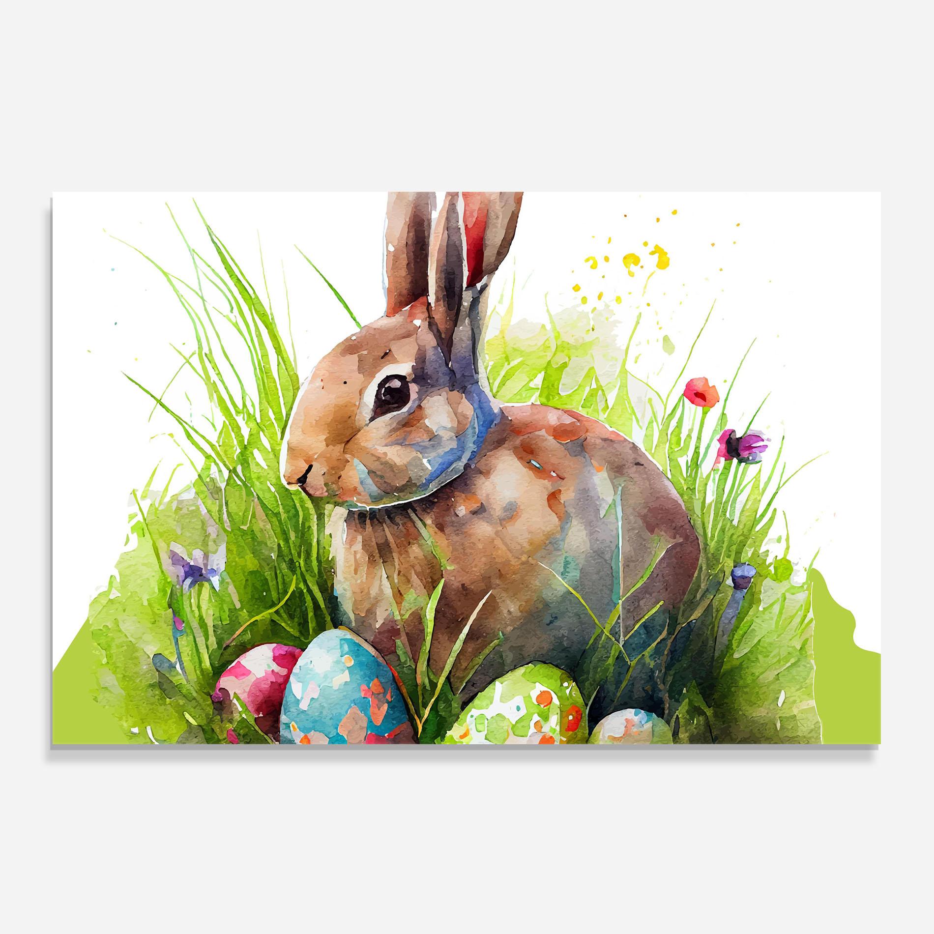 Стъклен панел за кухня Rabbit With Eggs mockup 0