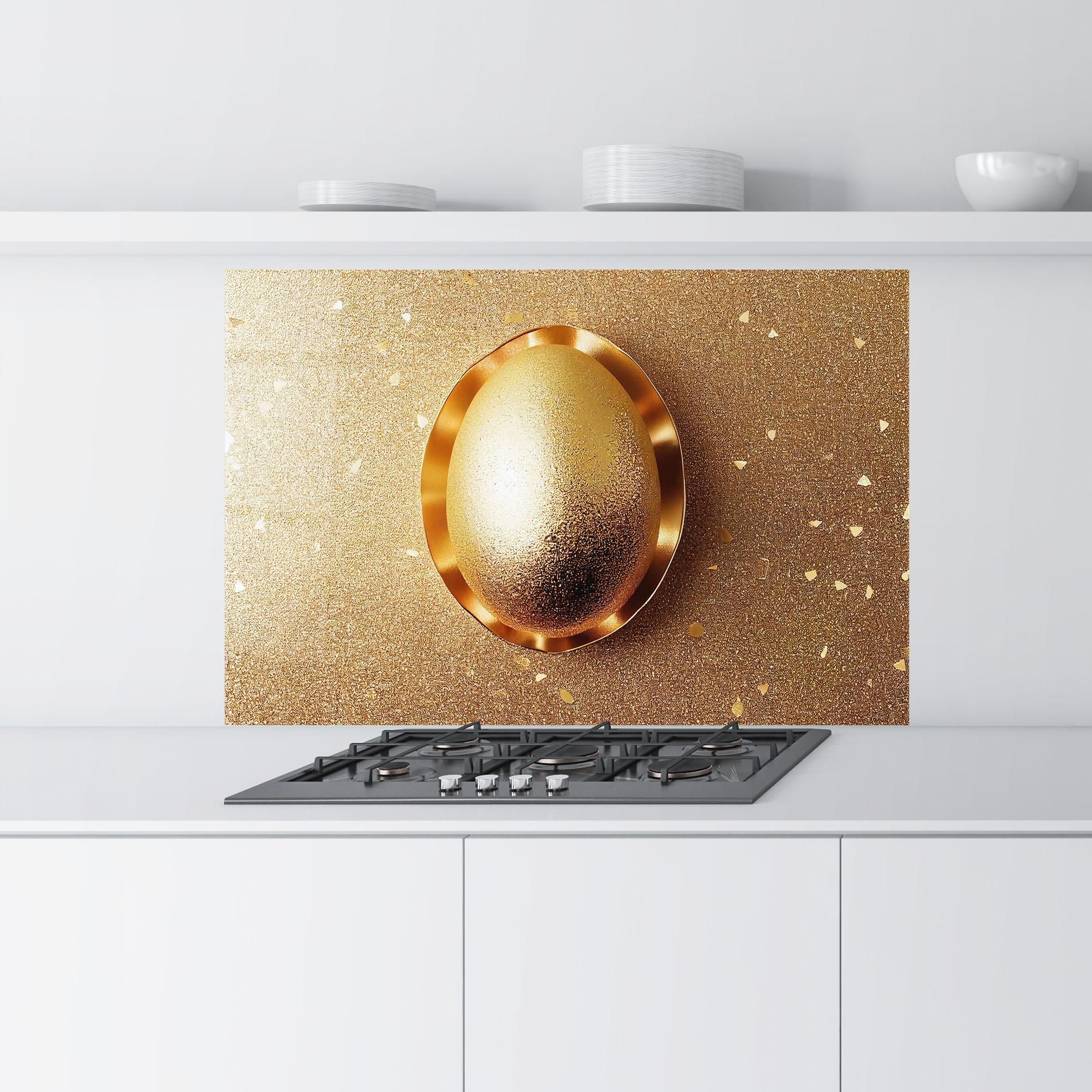 Стъклен панел за кухня Golden Egg Chocolate mockup 9