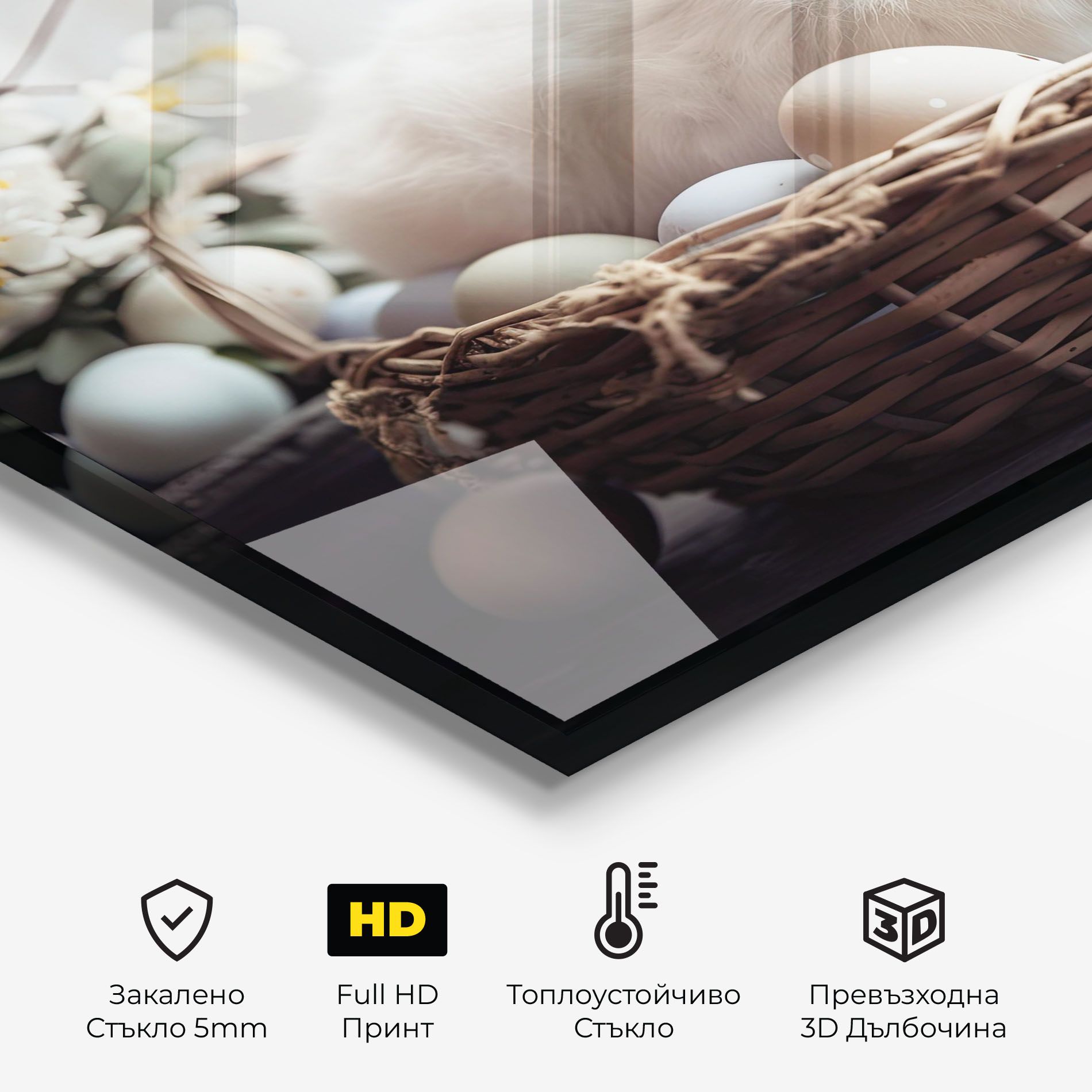 Cute White Easter Eggs mockup 2