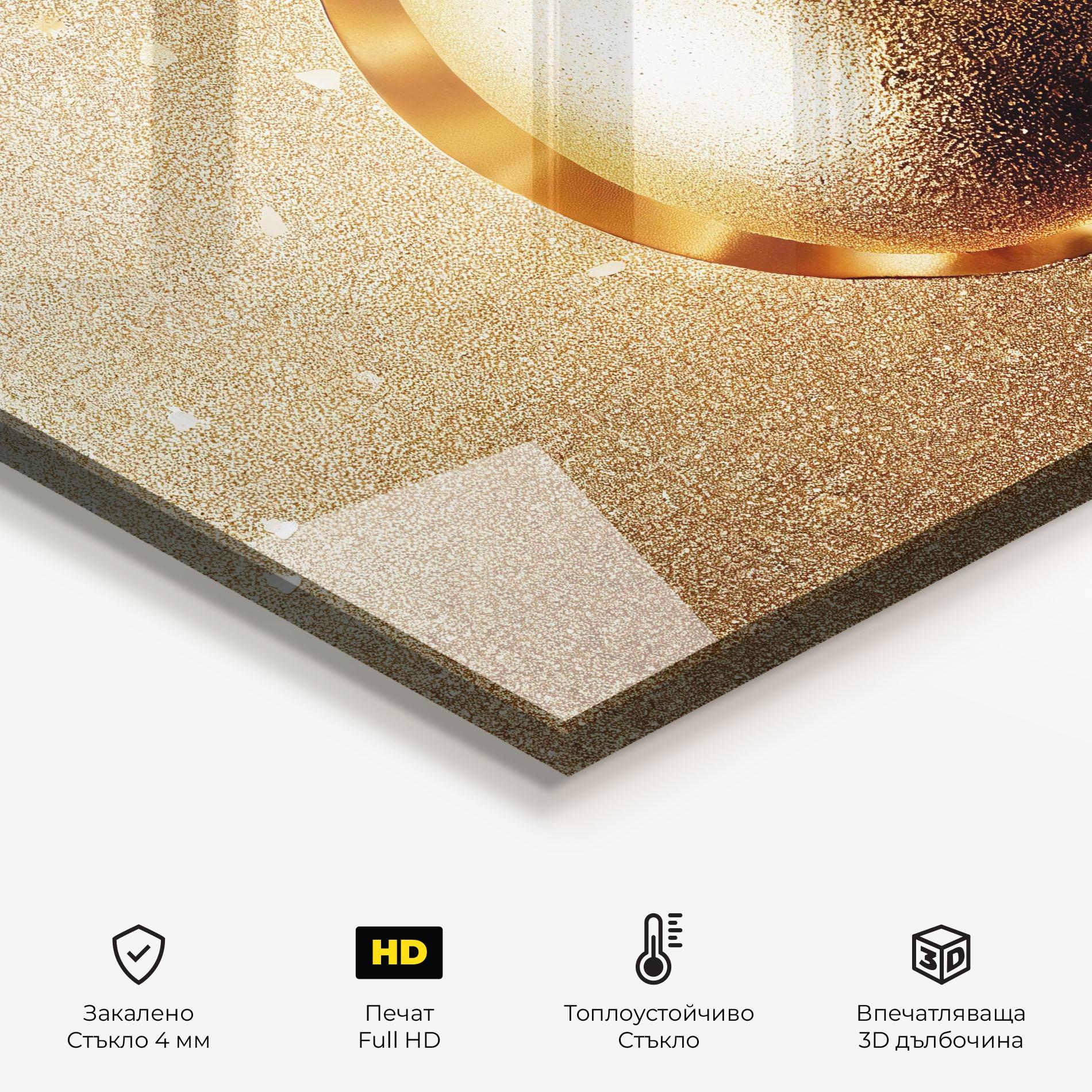 Стъклен панел за кухня Golden Egg Chocolate mockup 2