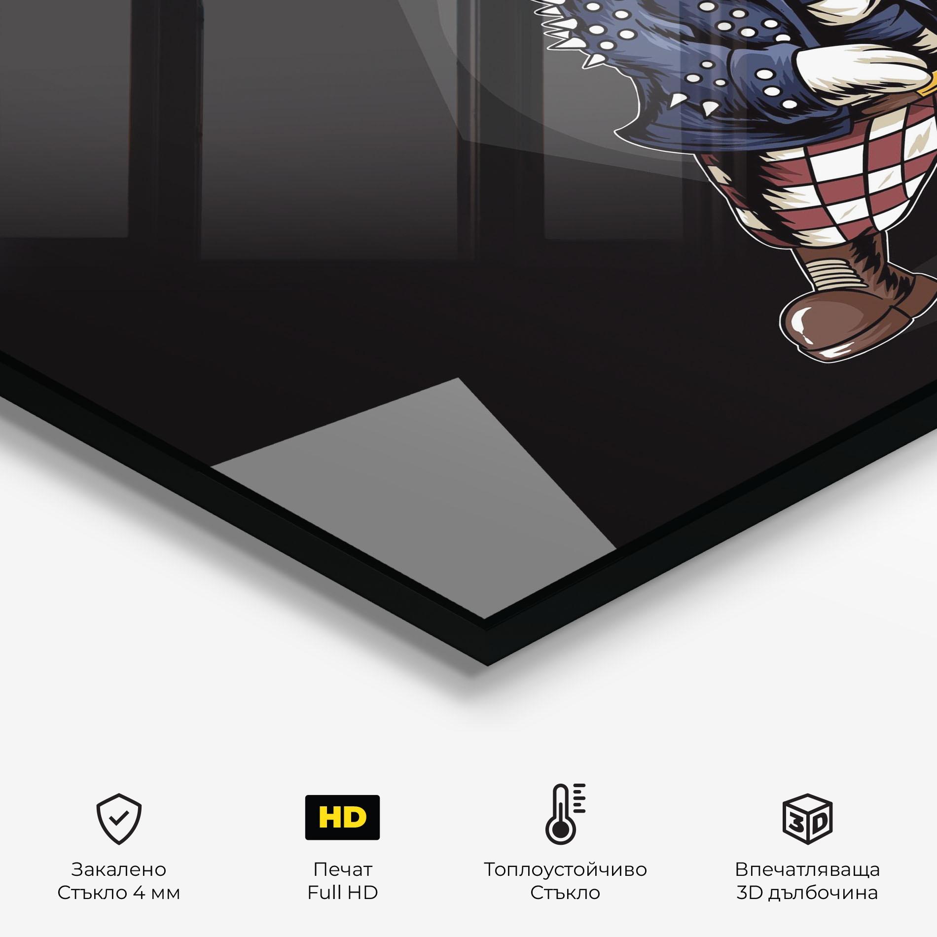 Стъклен панел за кухня Rabbit Rock mockup 2