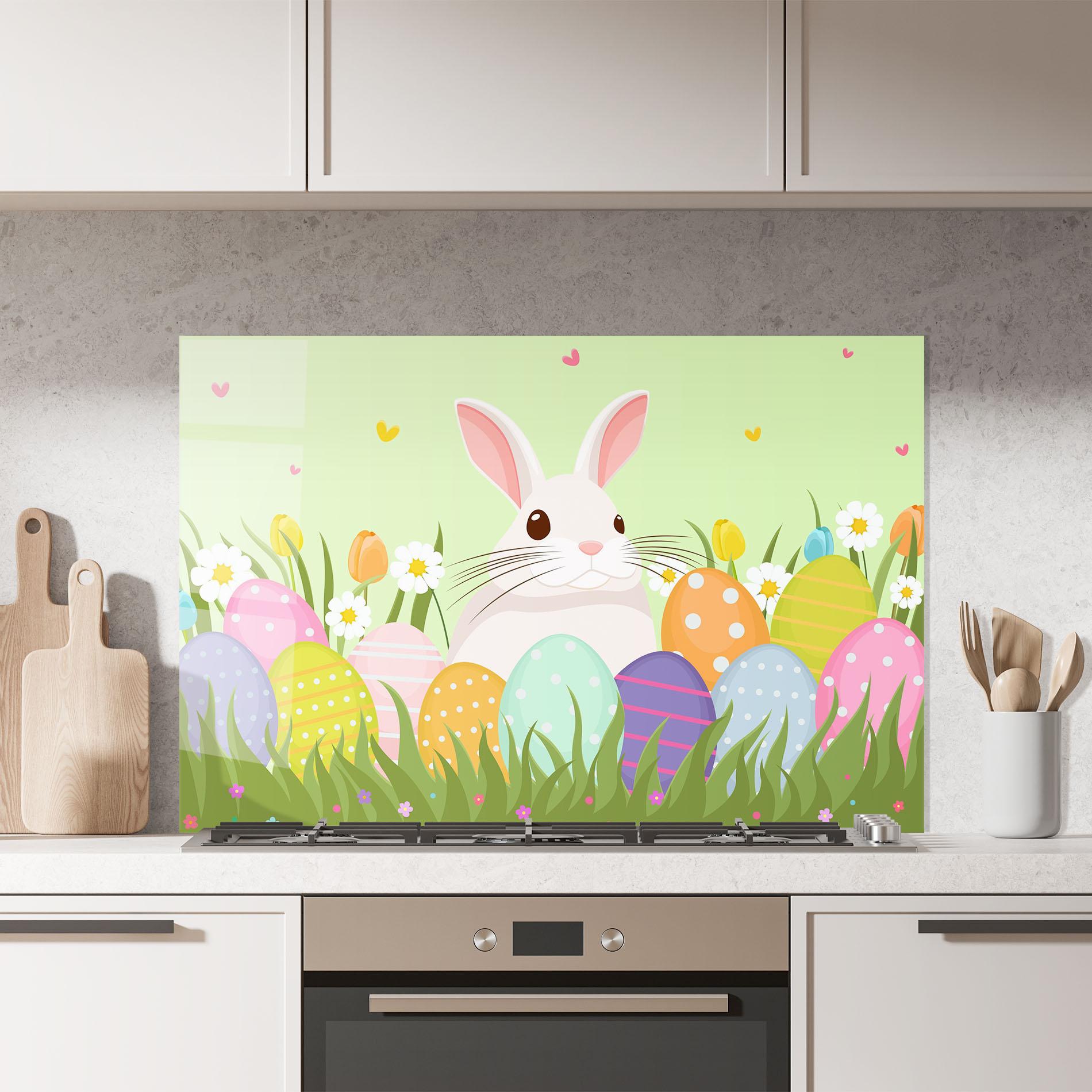 Стъклен панел за кухня Friendly Rabbit mockup 7