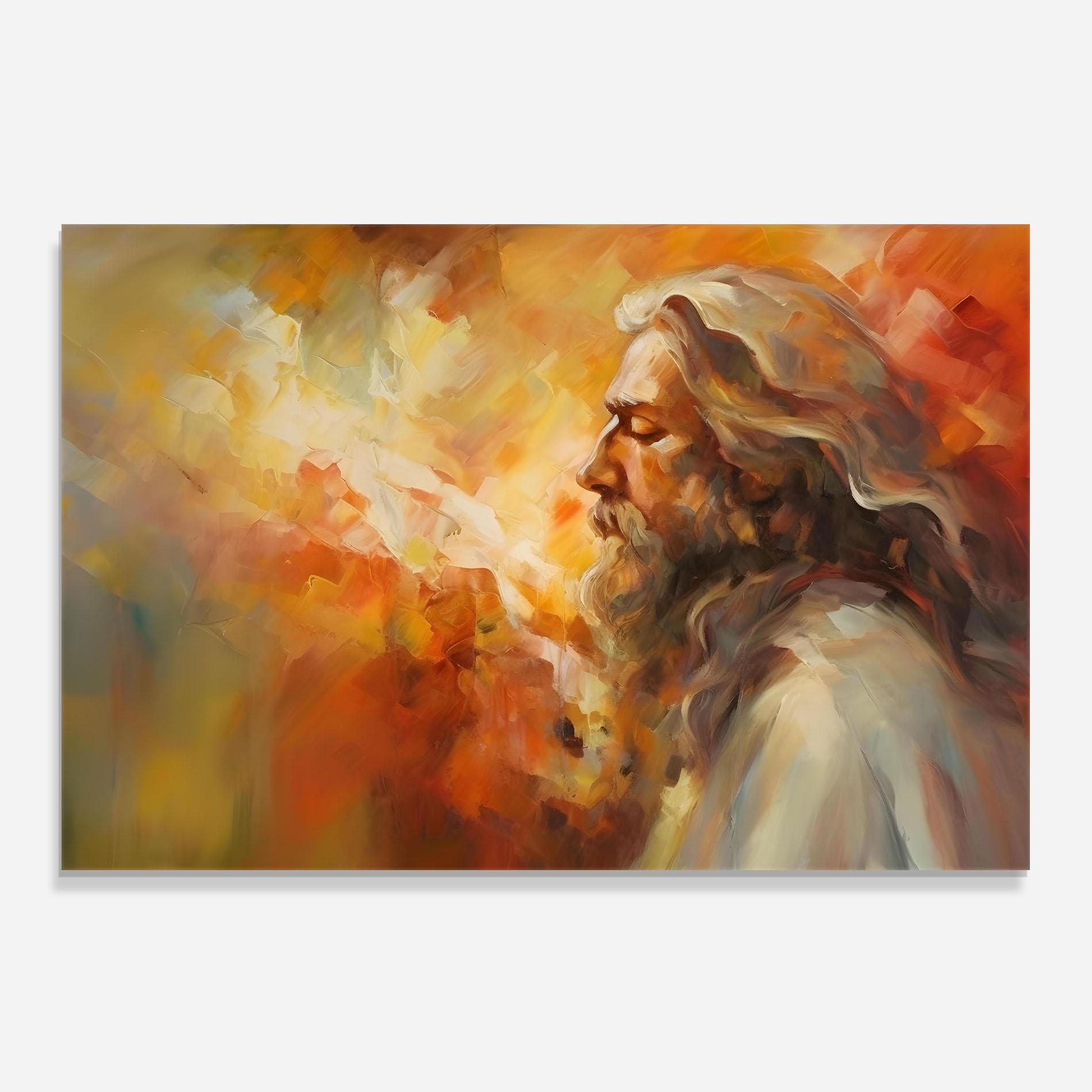 Стъклен панел за кухня Christ Oil Painting mockup 0
