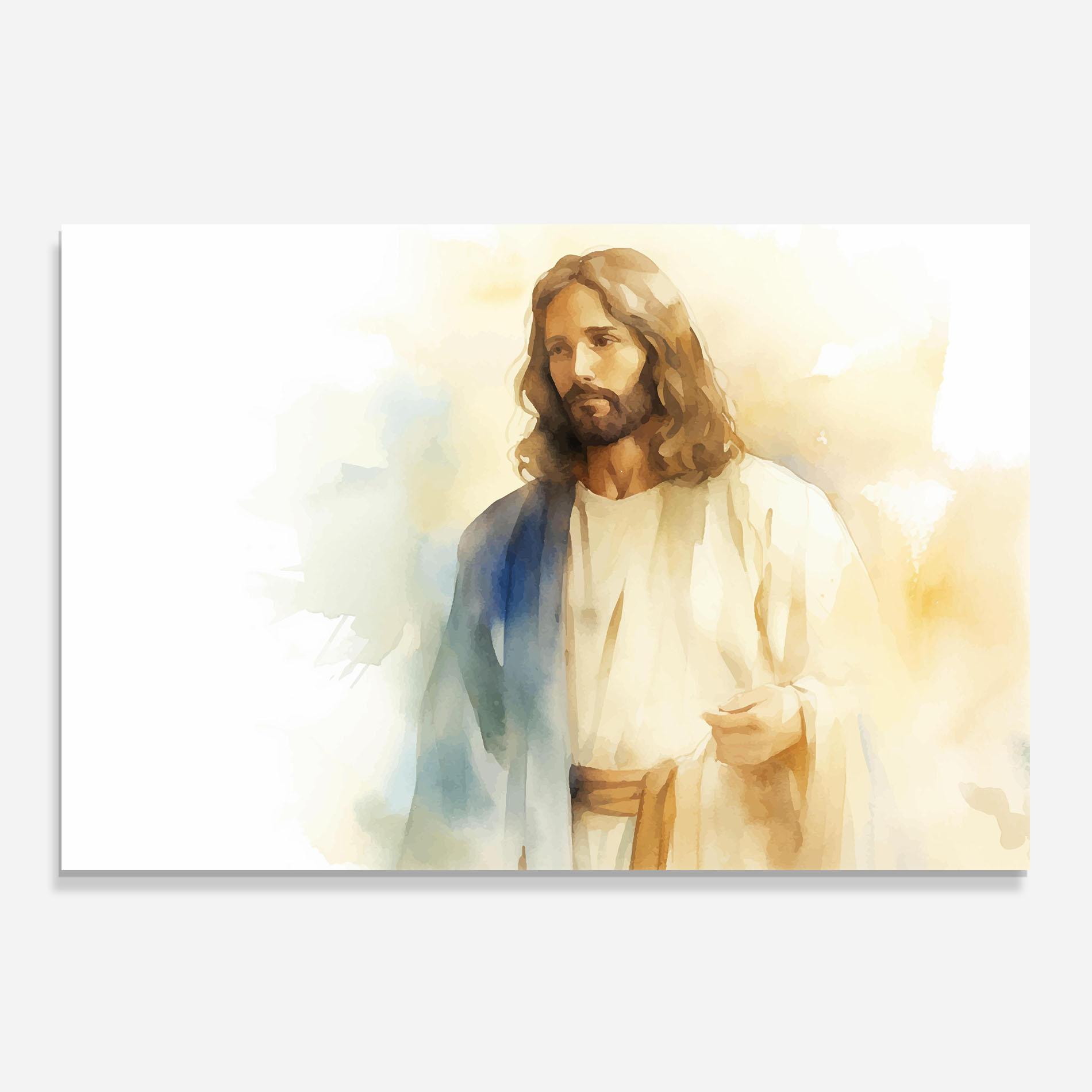 Стъклен панел за кухня Jesus Light Art mockup 0
