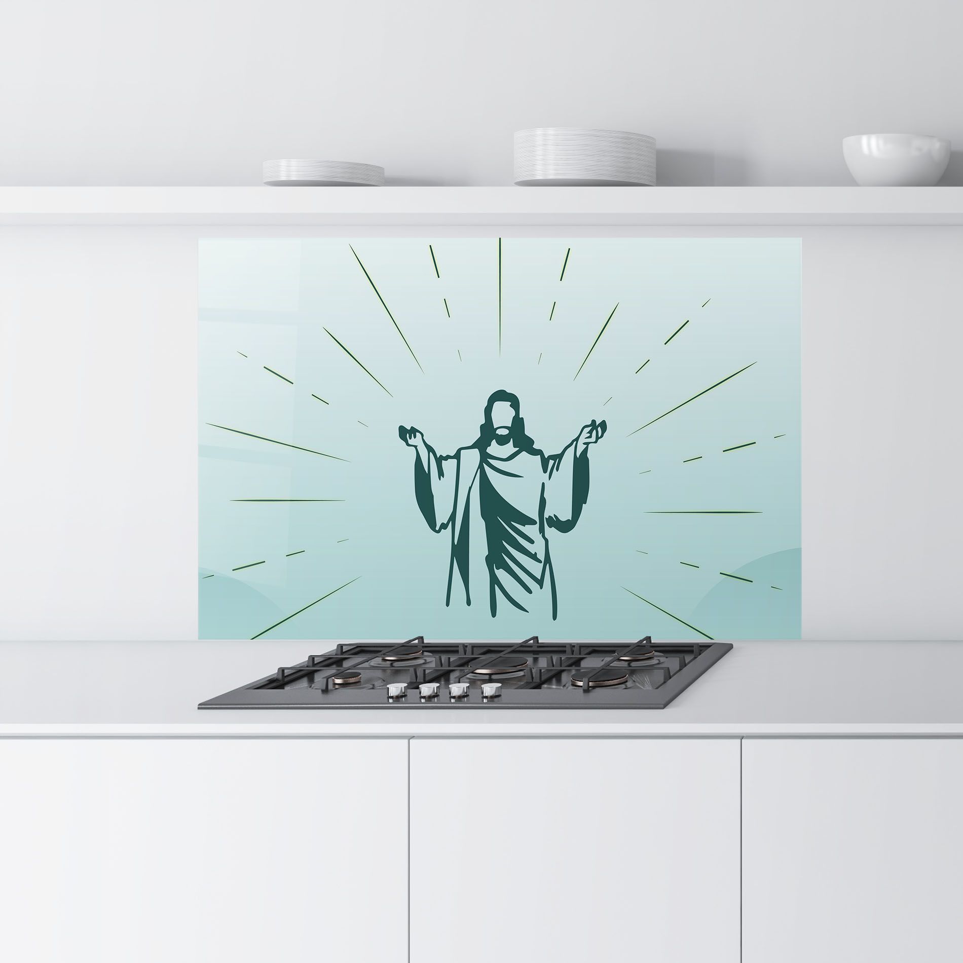 Blue Art Jesus mockup 9