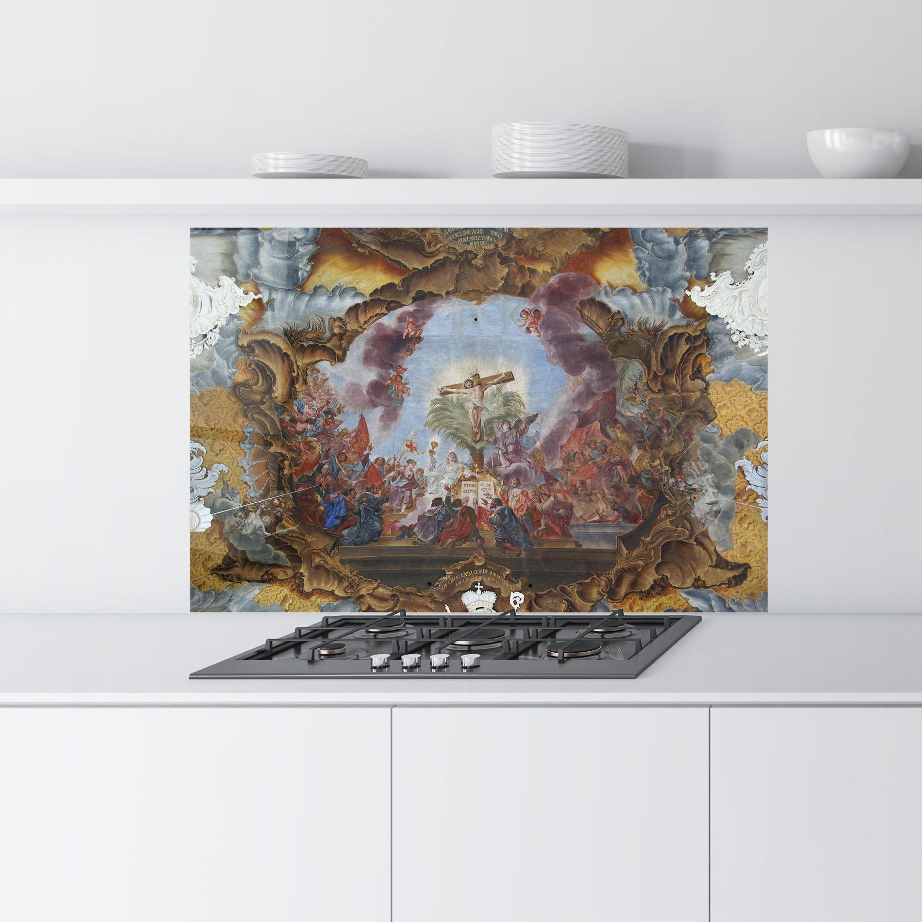 Стъклен панел за кухня Devine Illumination mockup 9