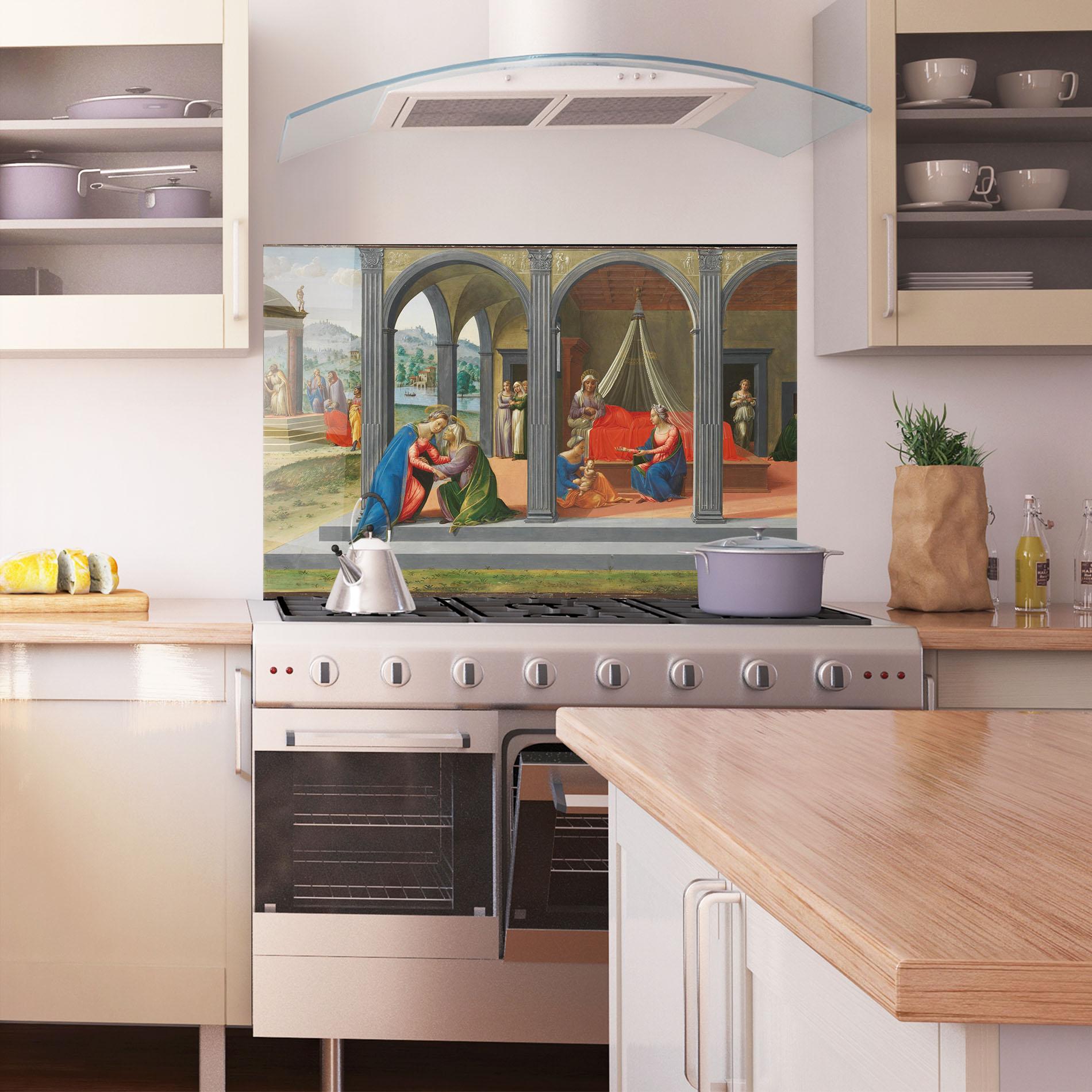 Стъклен панел за кухня Divine Building mockup 1