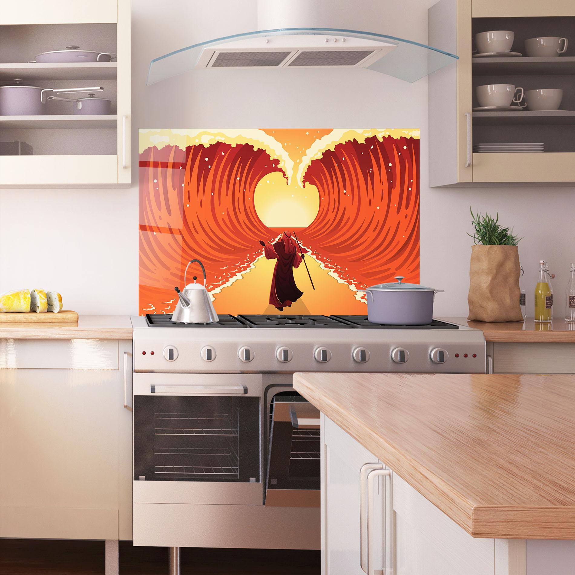 Стъклен панел за кухня Moses mockup 1