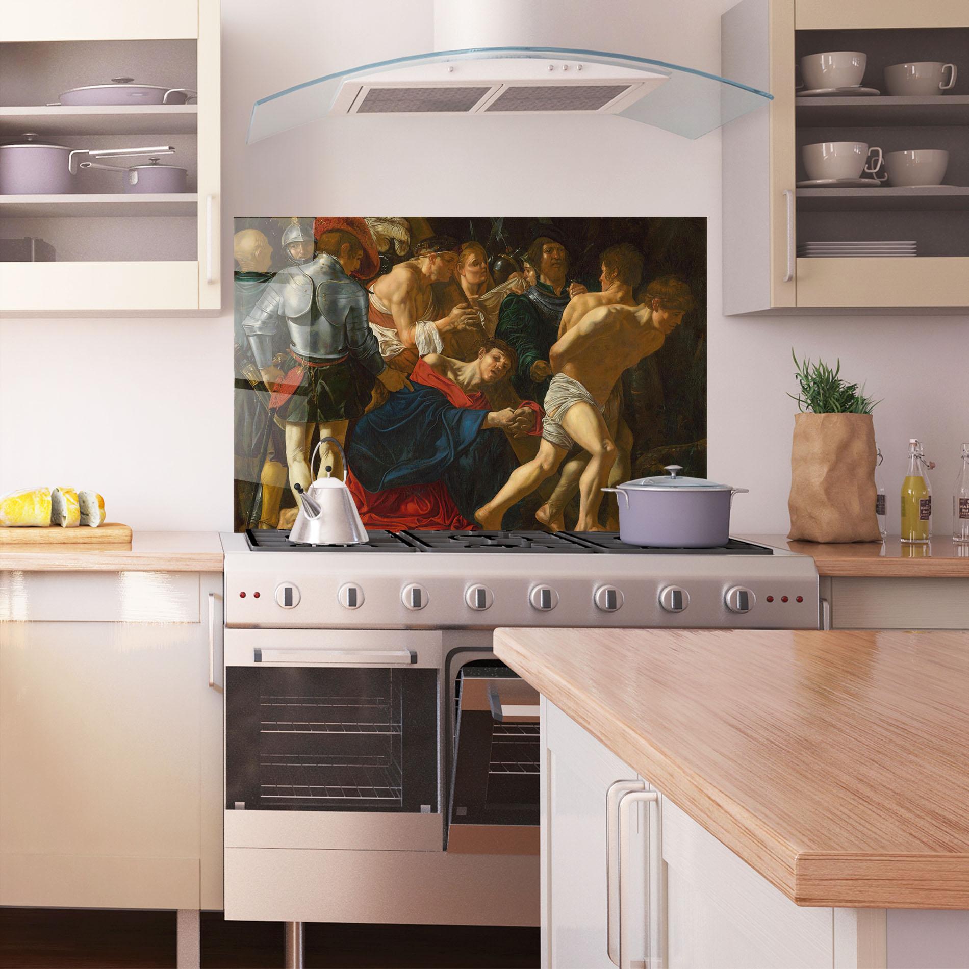 Стъклен панел за кухня Old Running mockup 1