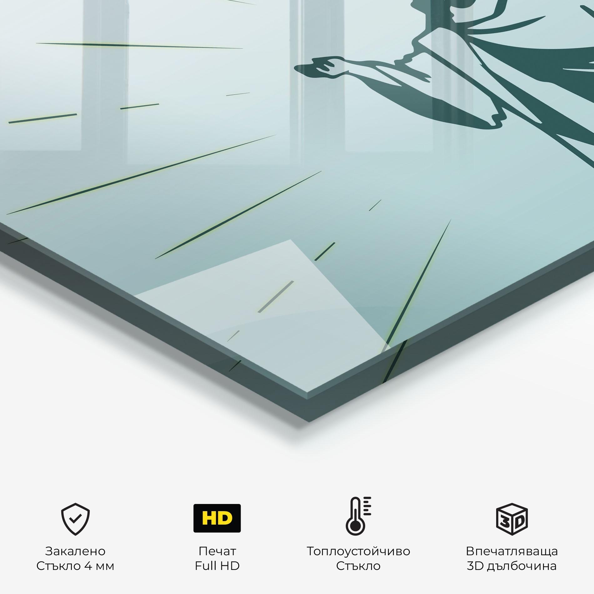 Стъклен панел за кухня Blue Art Jesus mockup 2