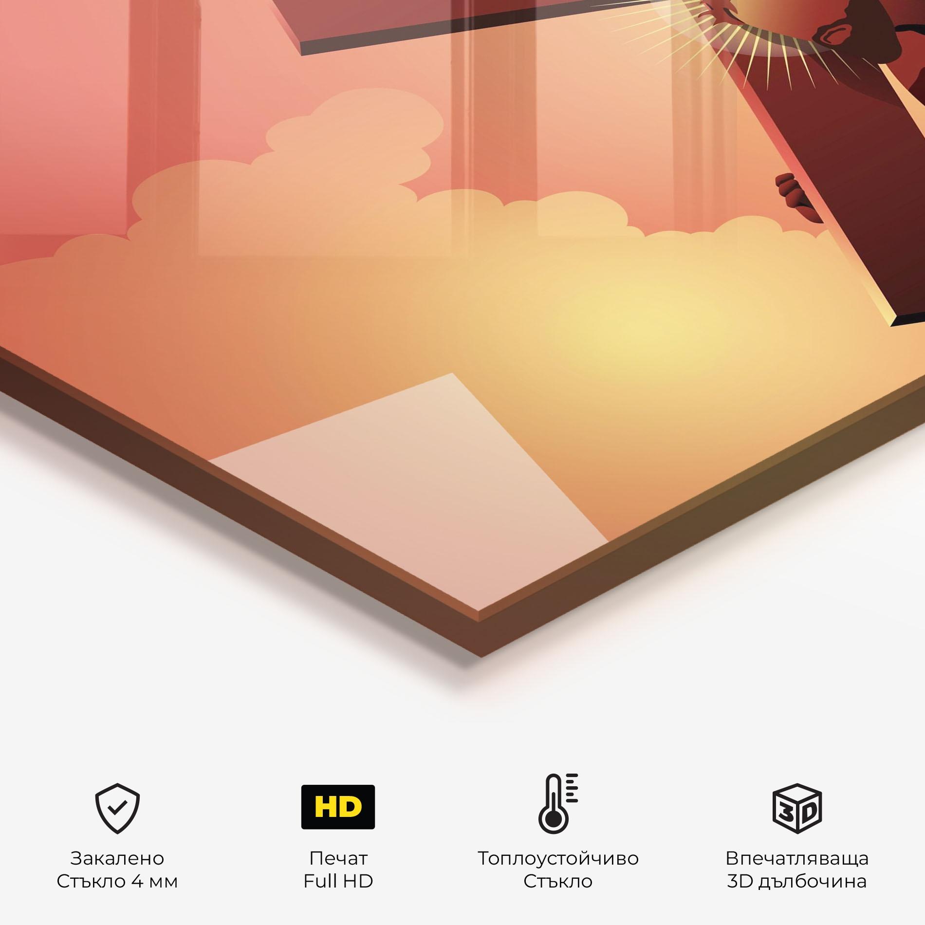 Стъклен панел за кухня Holding The Cross mockup 2