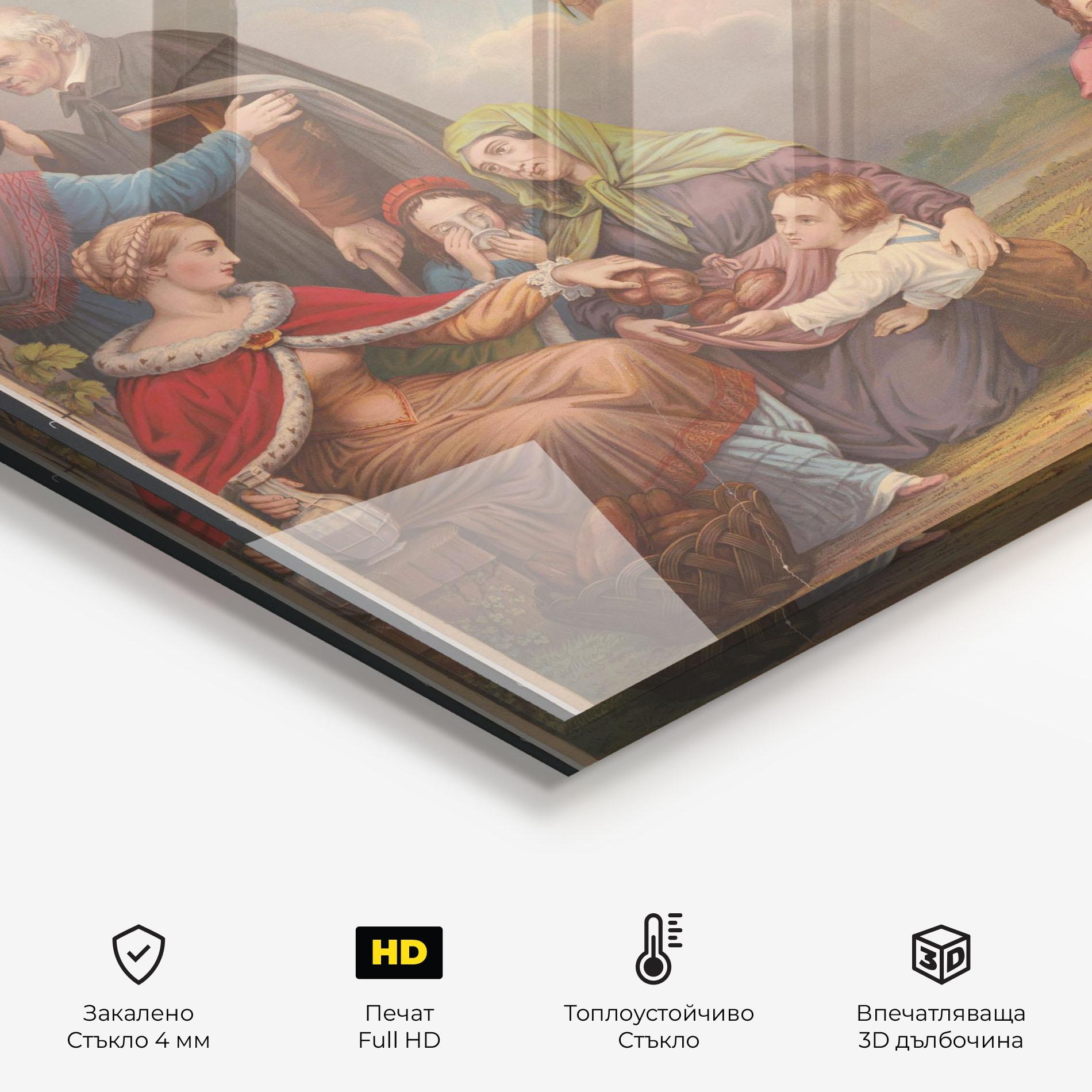 Стъклен панел за кухня Jesus Old Painting mockup 2