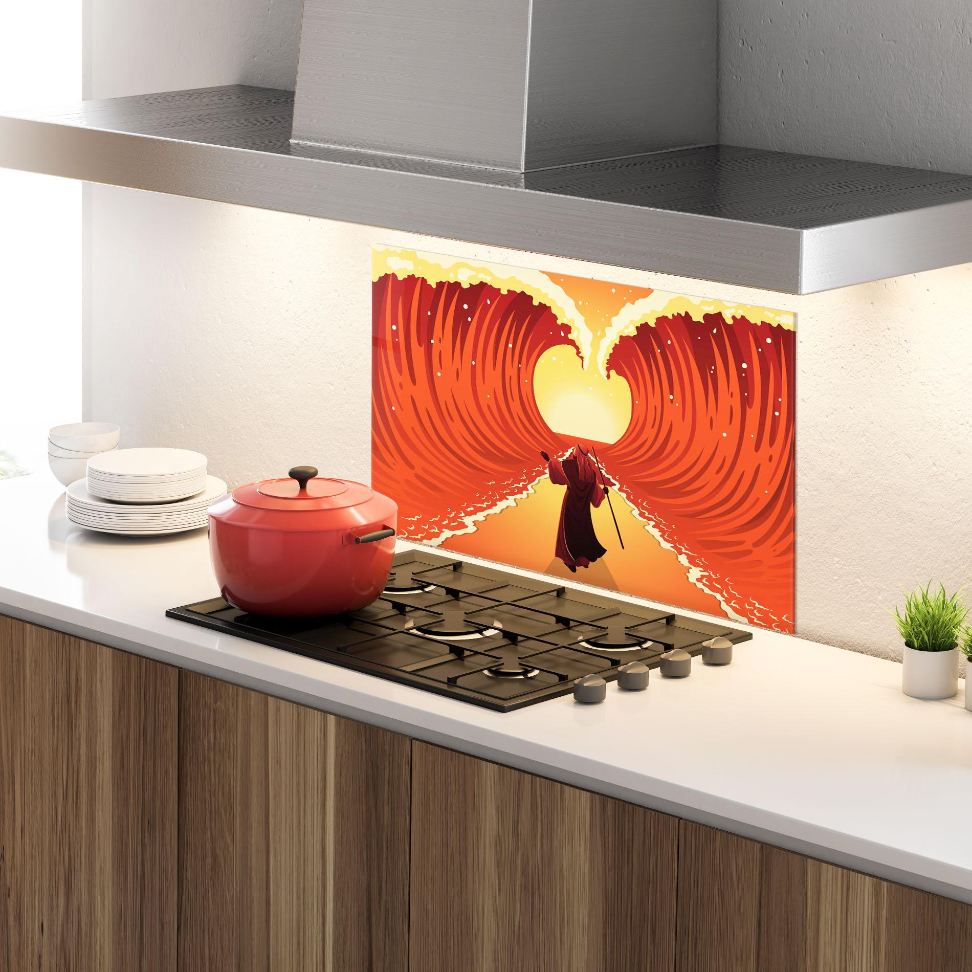 Стъклен панел за кухня Moses mockup 4