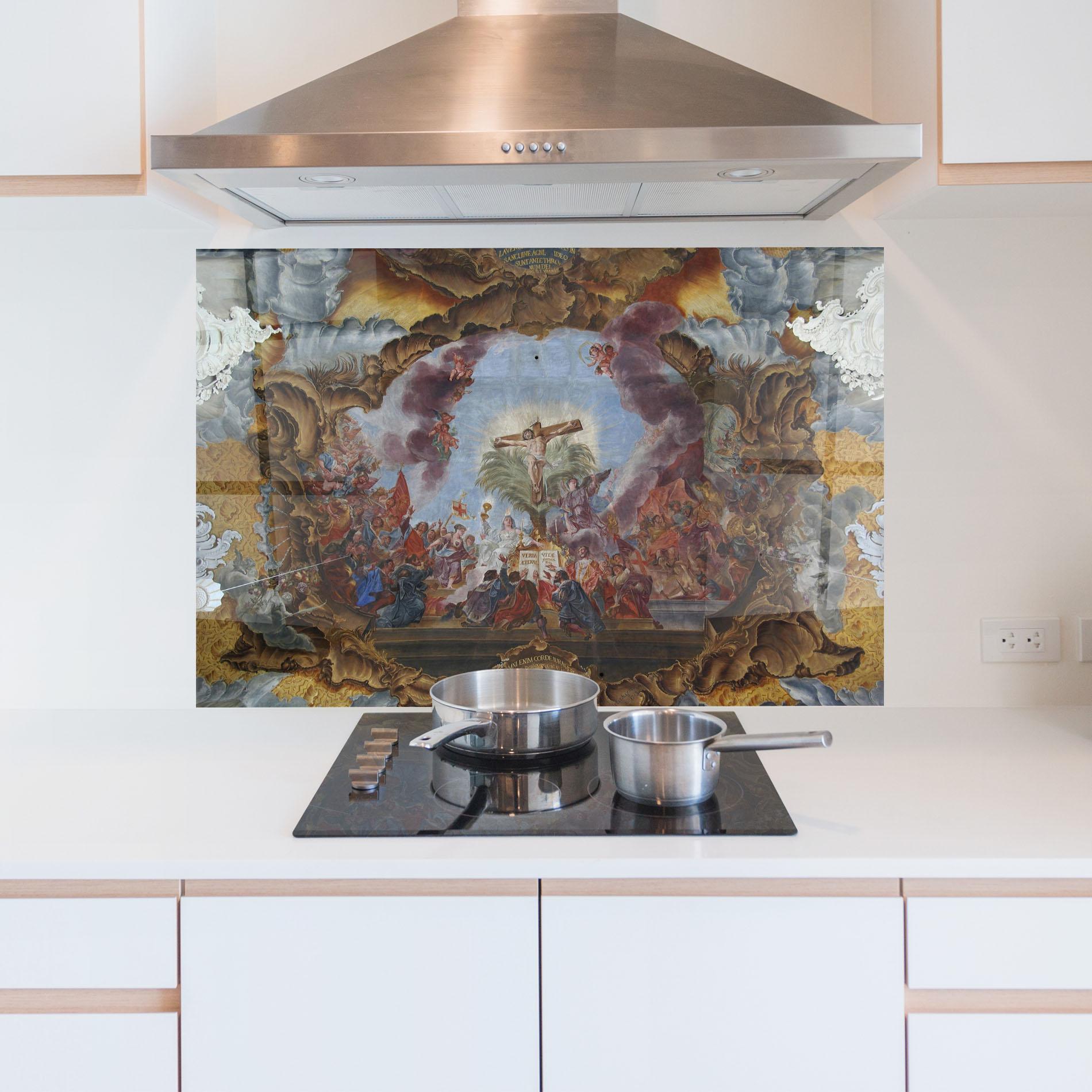 Стъклен панел за кухня Devine Illumination mockup 5