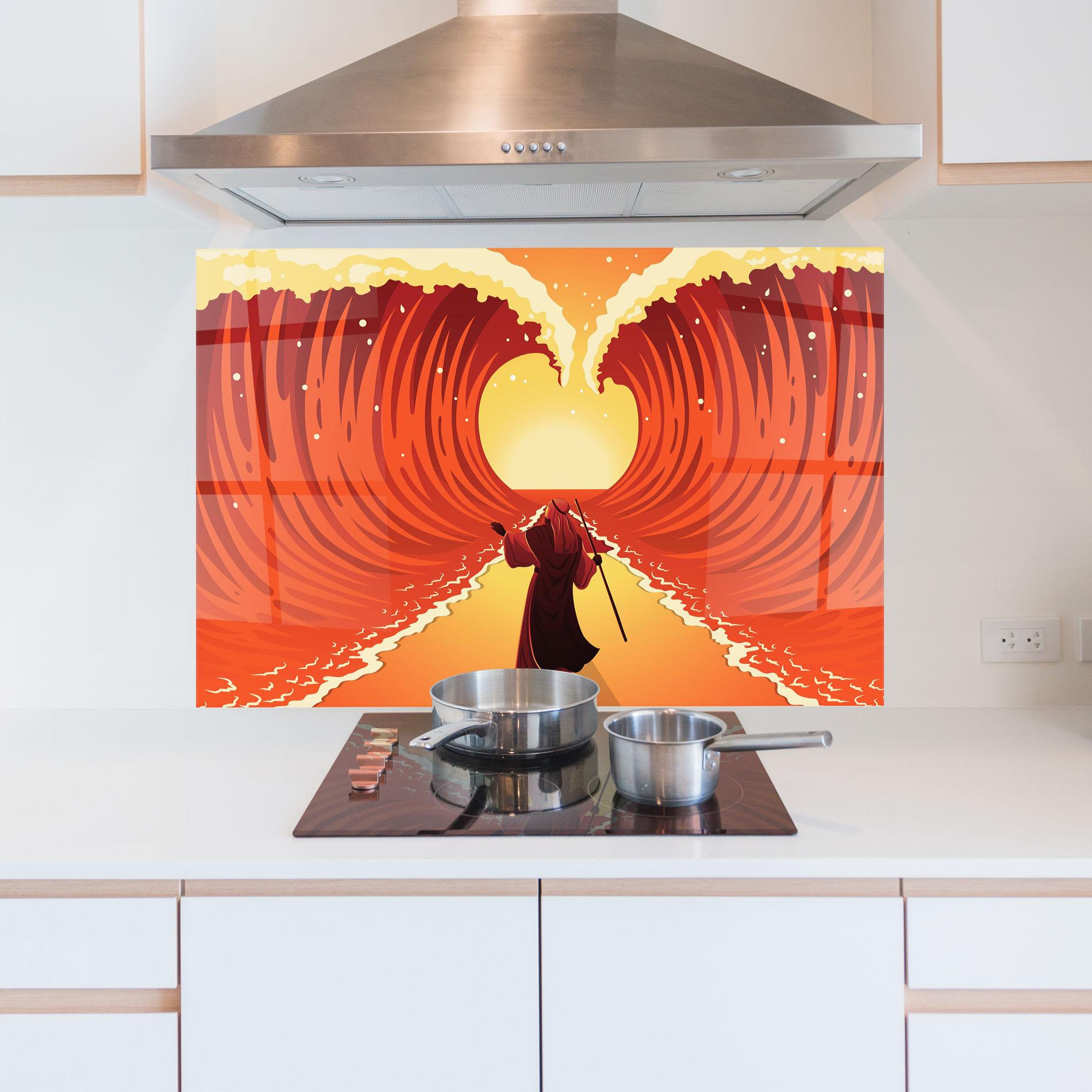 Стъклен панел за кухня Moses mockup 5