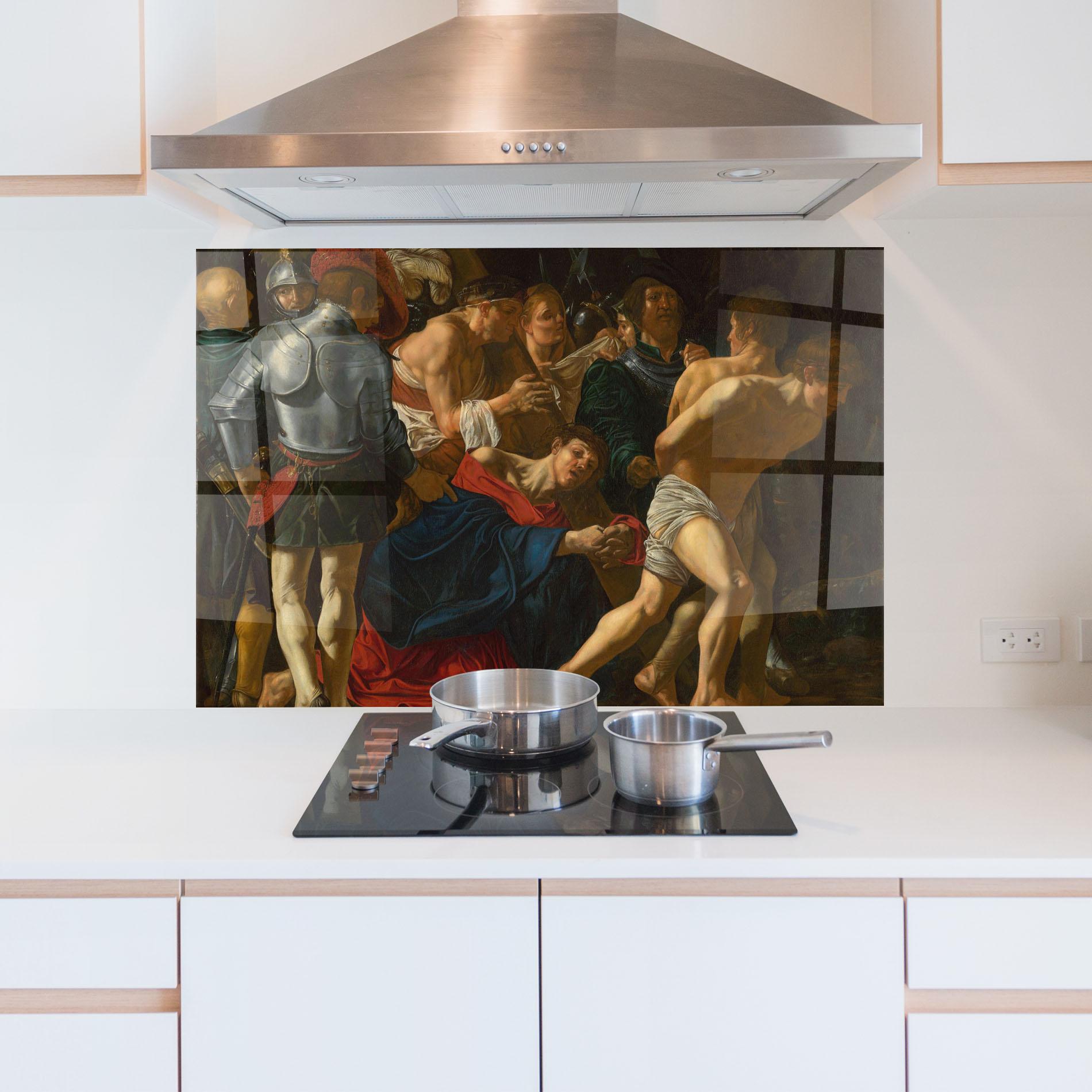 Стъклен панел за кухня Old Running mockup 5