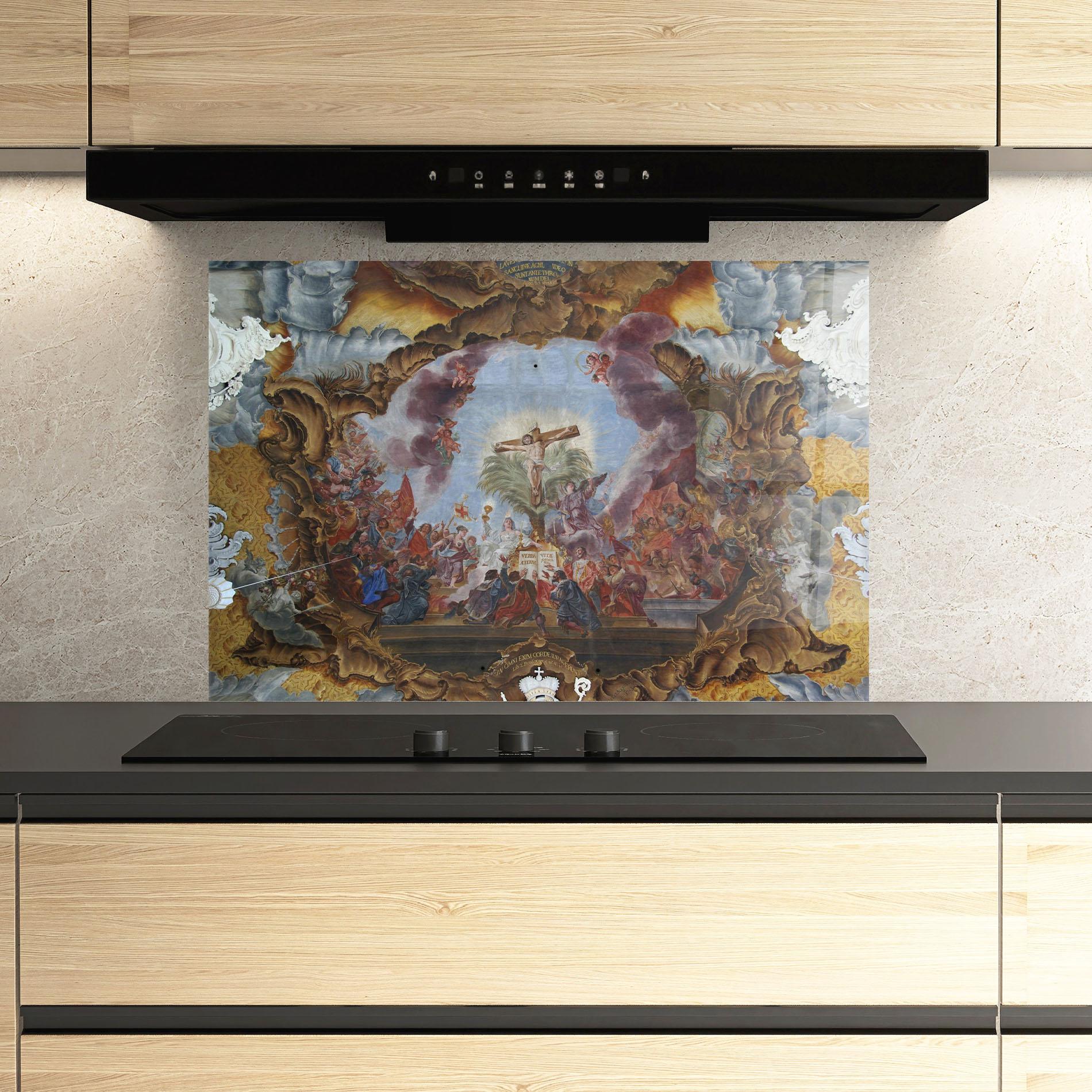 Стъклен панел за кухня Devine Illumination mockup 3