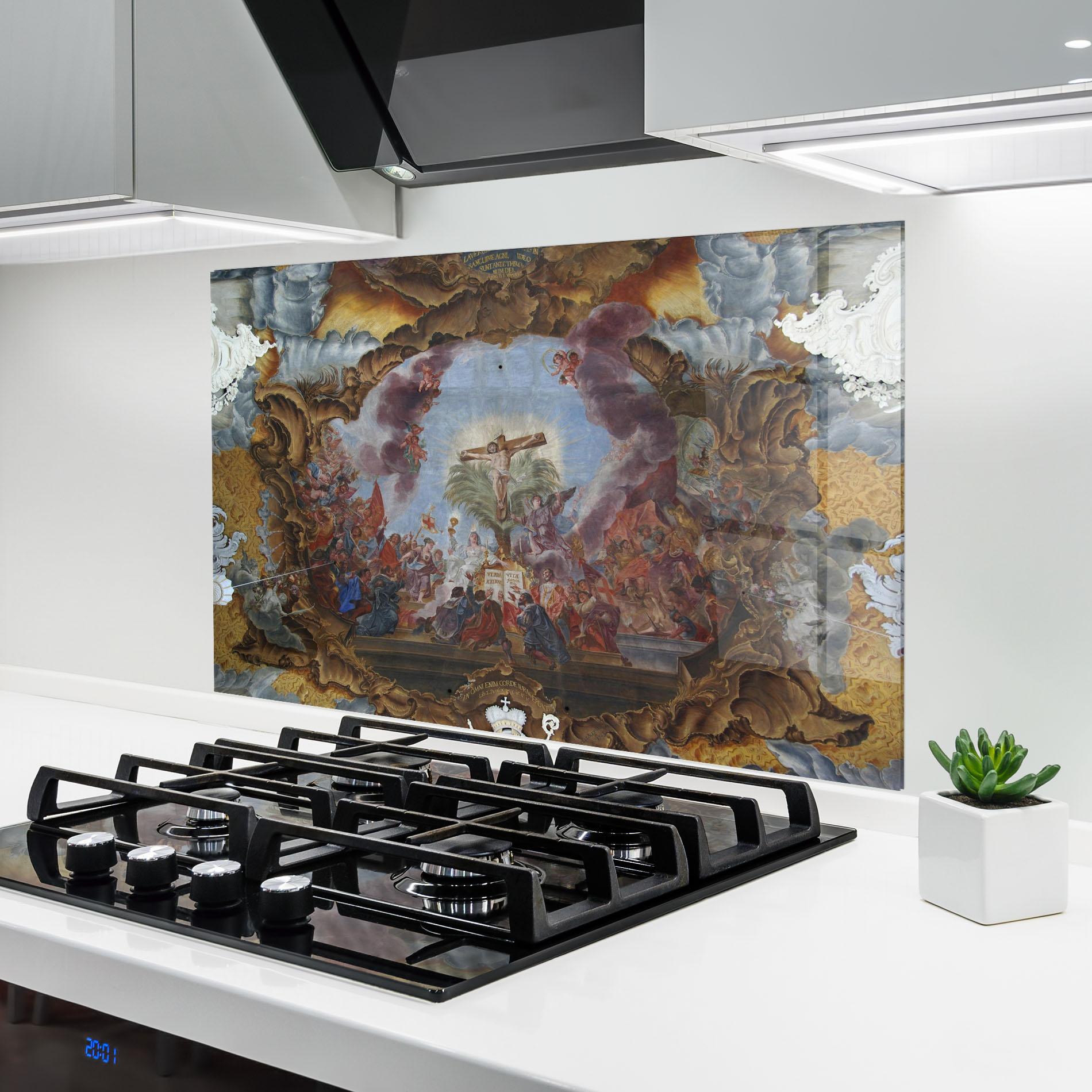 Стъклен панел за кухня Devine Illumination mockup 6