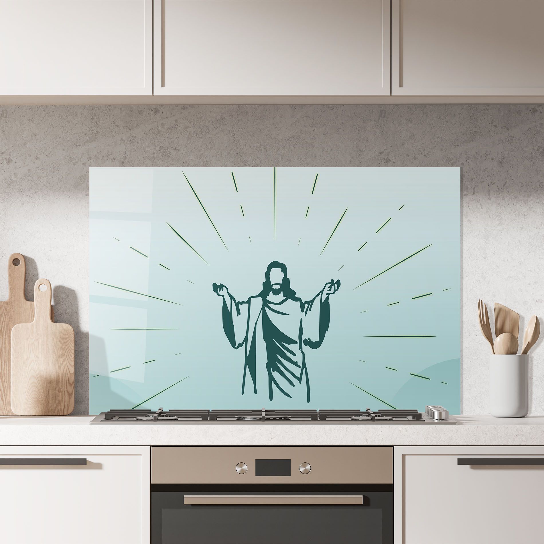 Blue Art Jesus mockup 7