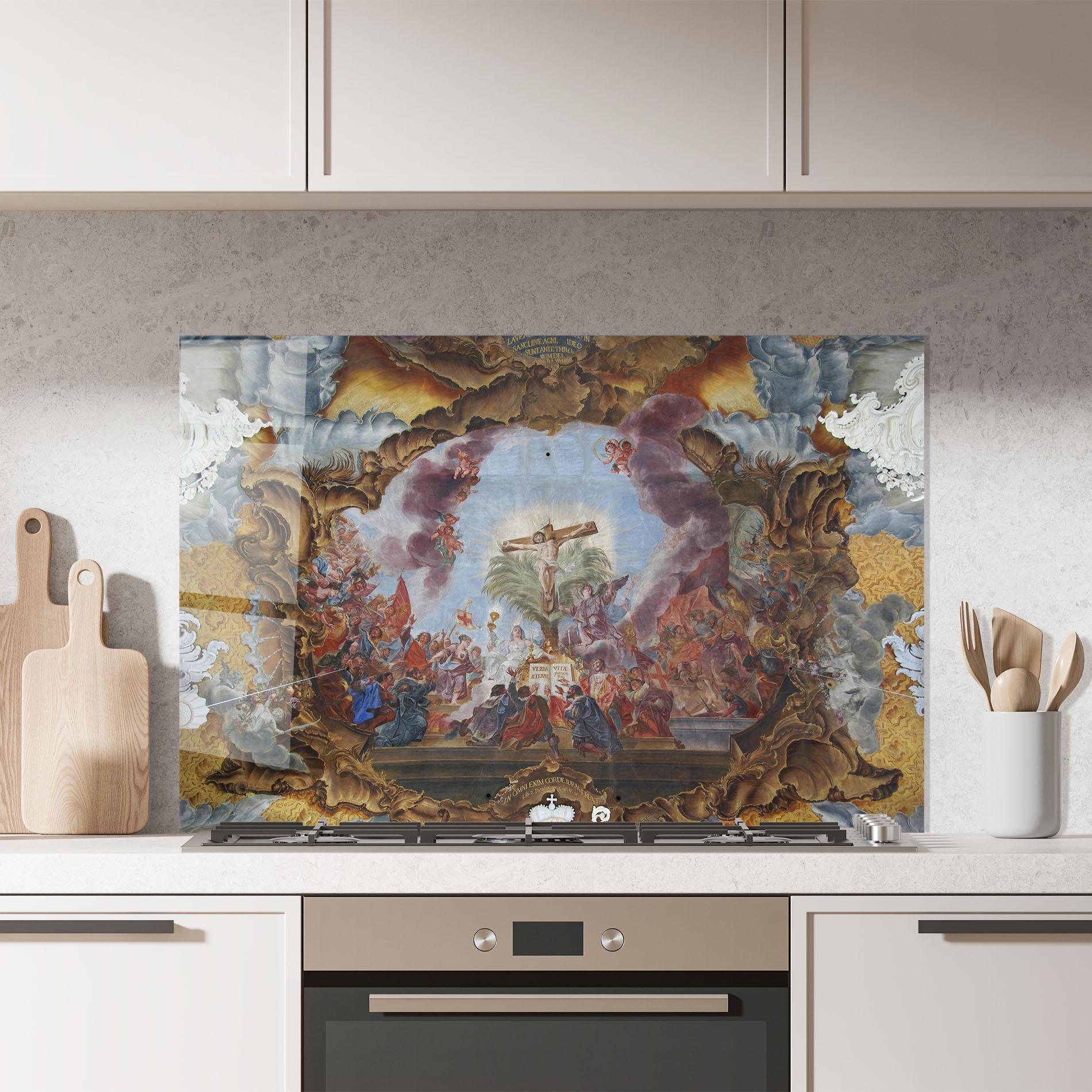 Стъклен панел за кухня Devine Illumination mockup 7