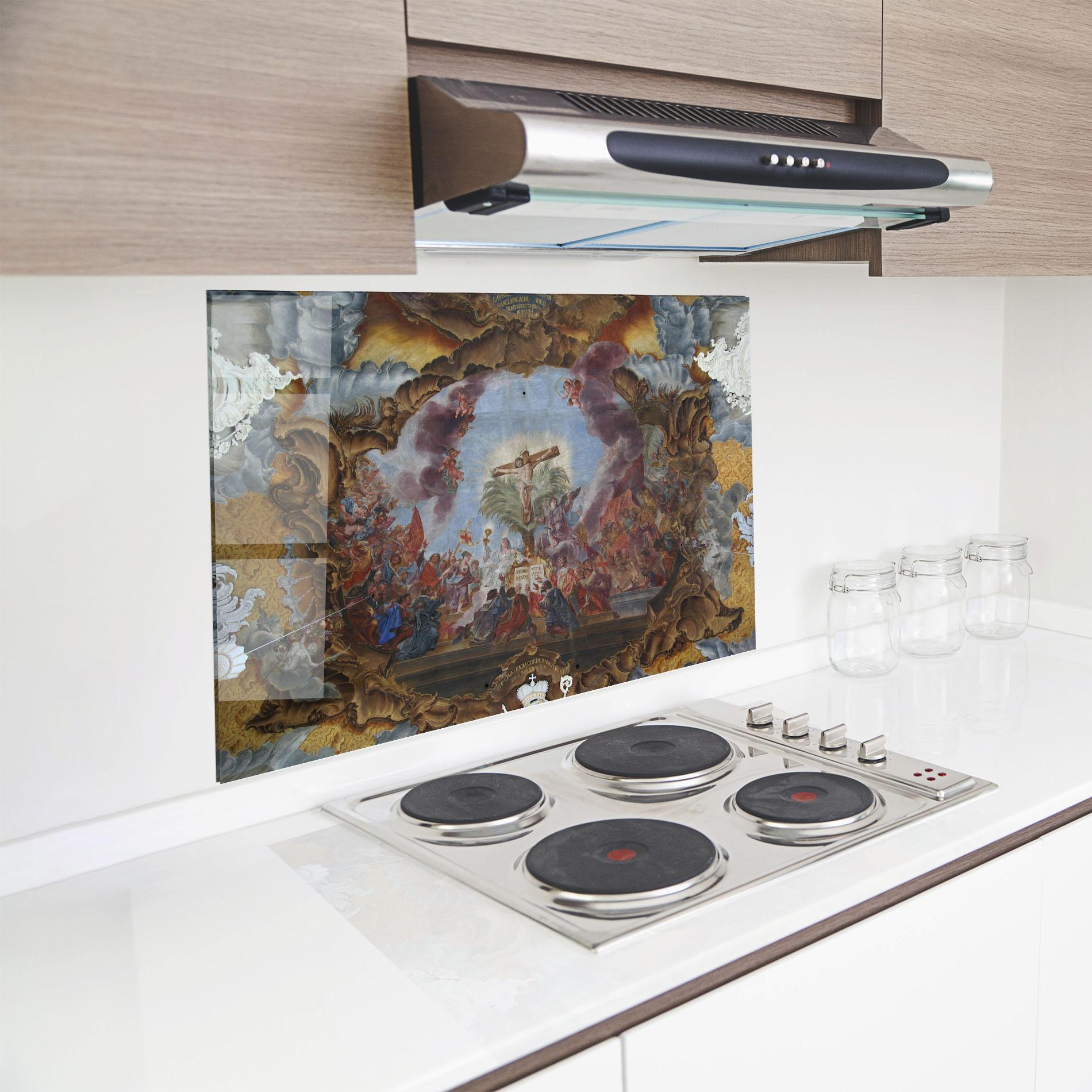 Стъклен панел за кухня Devine Illumination mockup 8