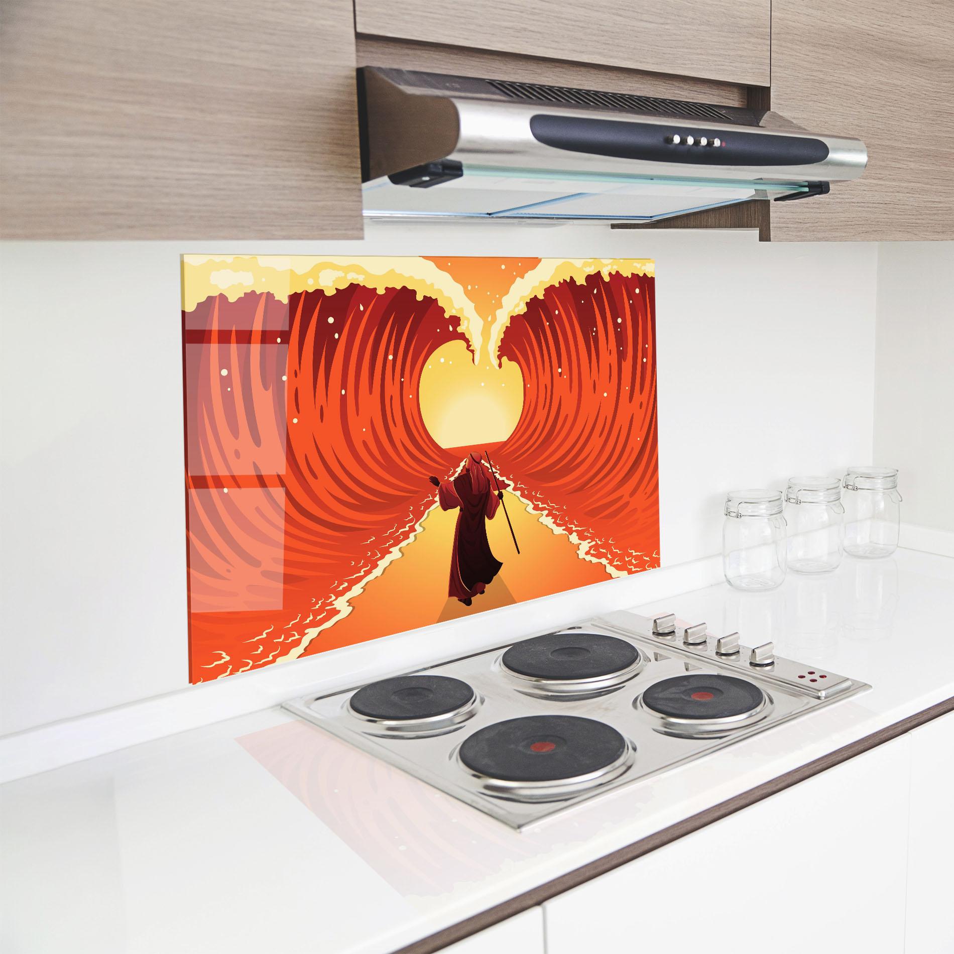 Стъклен панел за кухня Moses mockup 8