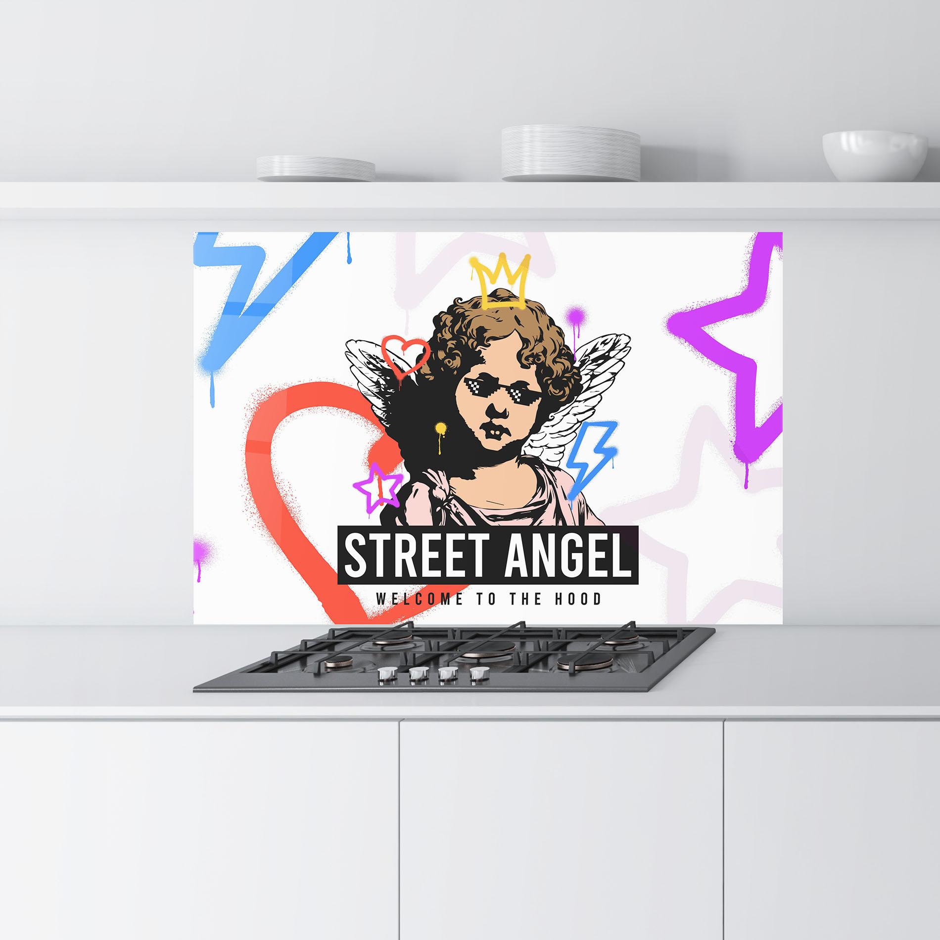 Стъклен панел за кухня Hood Angel mockup 9