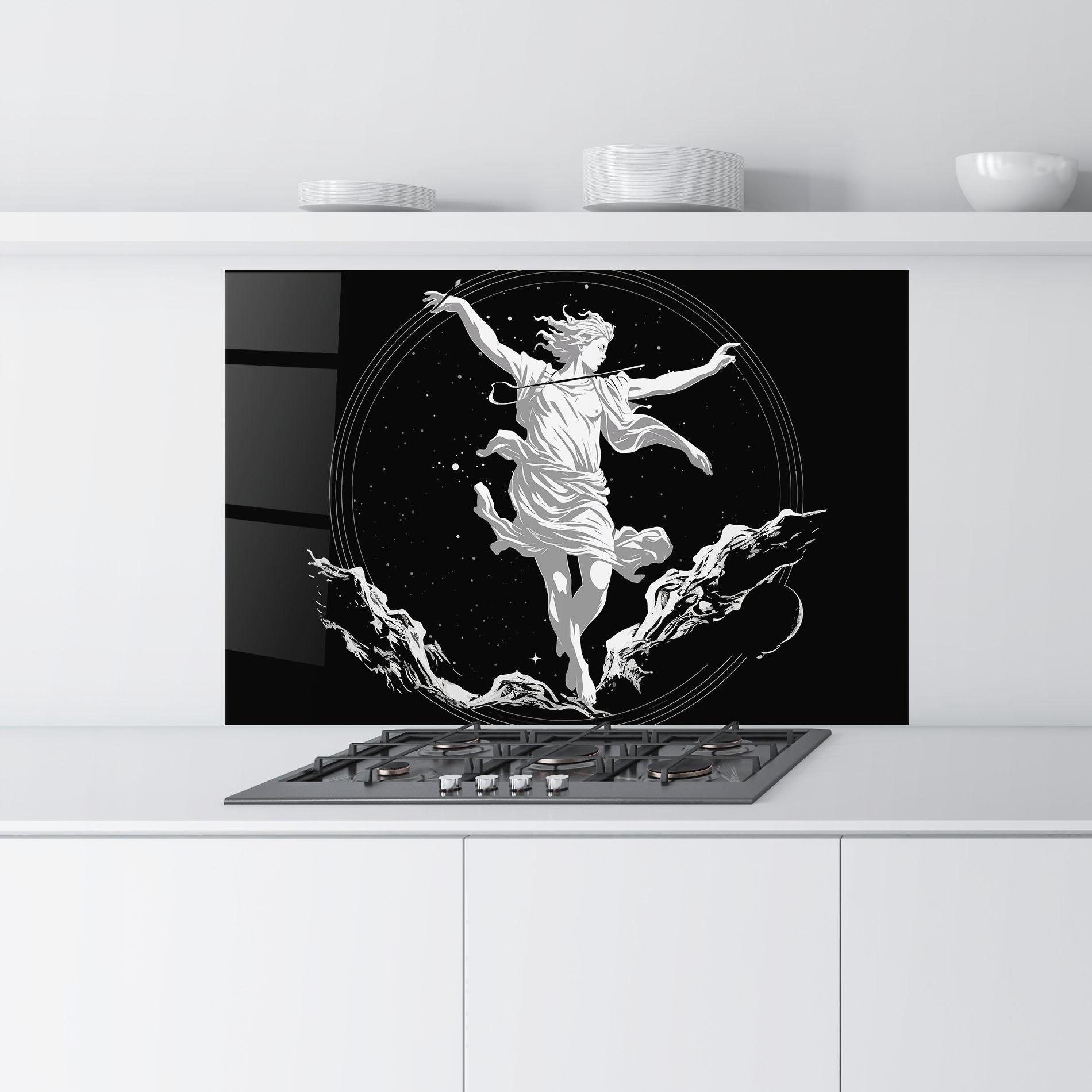 Стъклен панел за кухня Statue Angel mockup 9