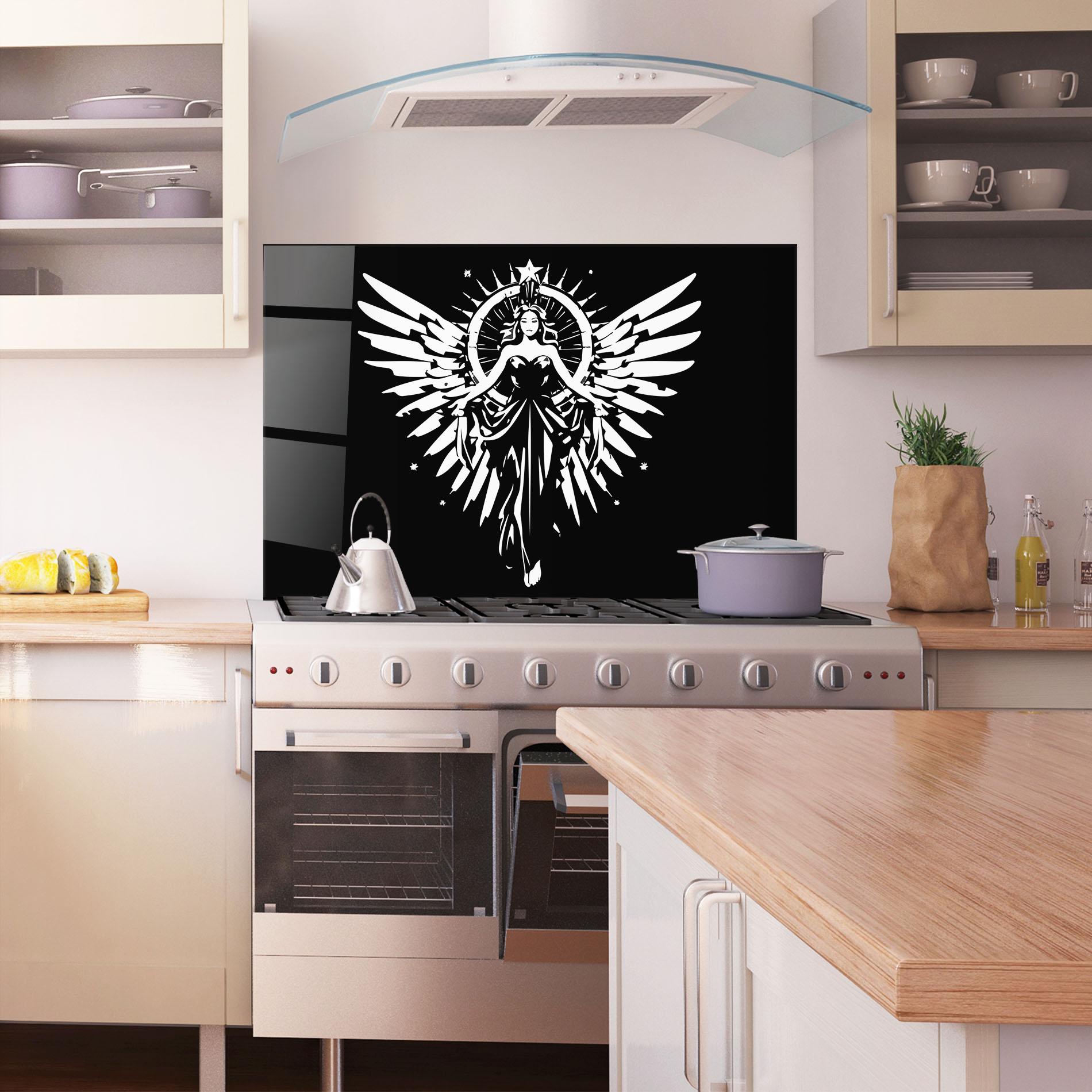 Стъклен панел за кухня Jewels Angel mockup 1