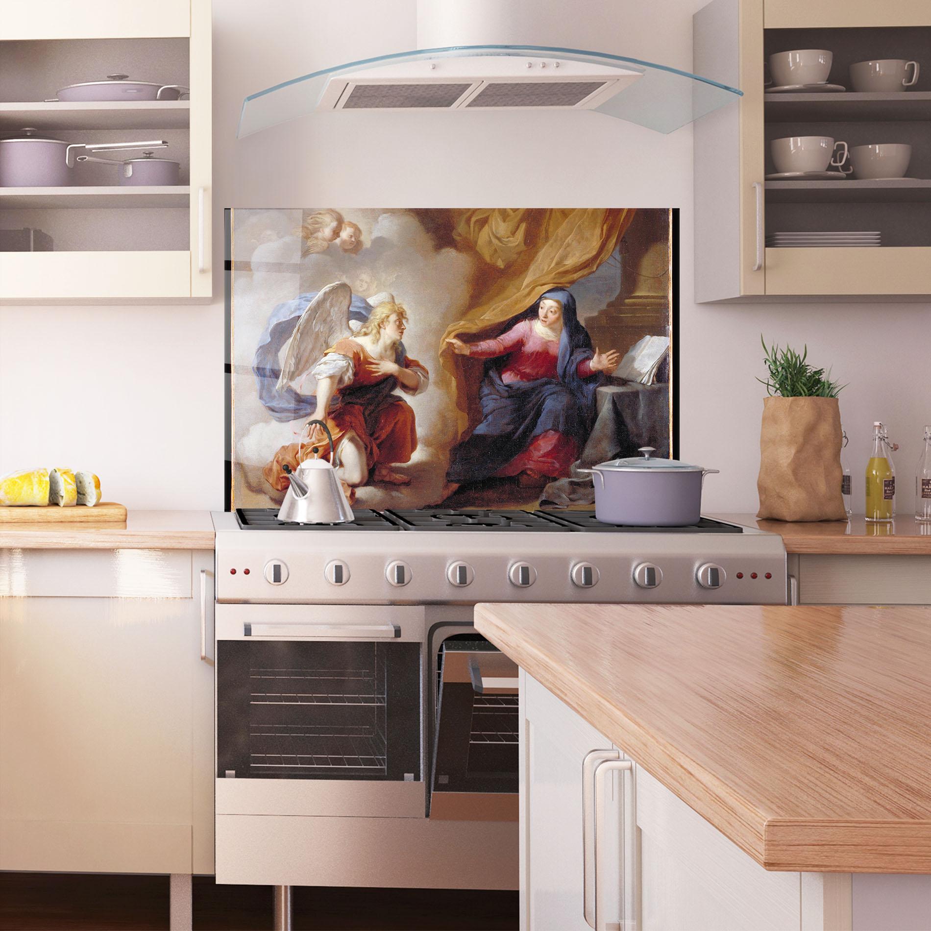 Стъклен панел за кухня Painting Old Angel mockup 1