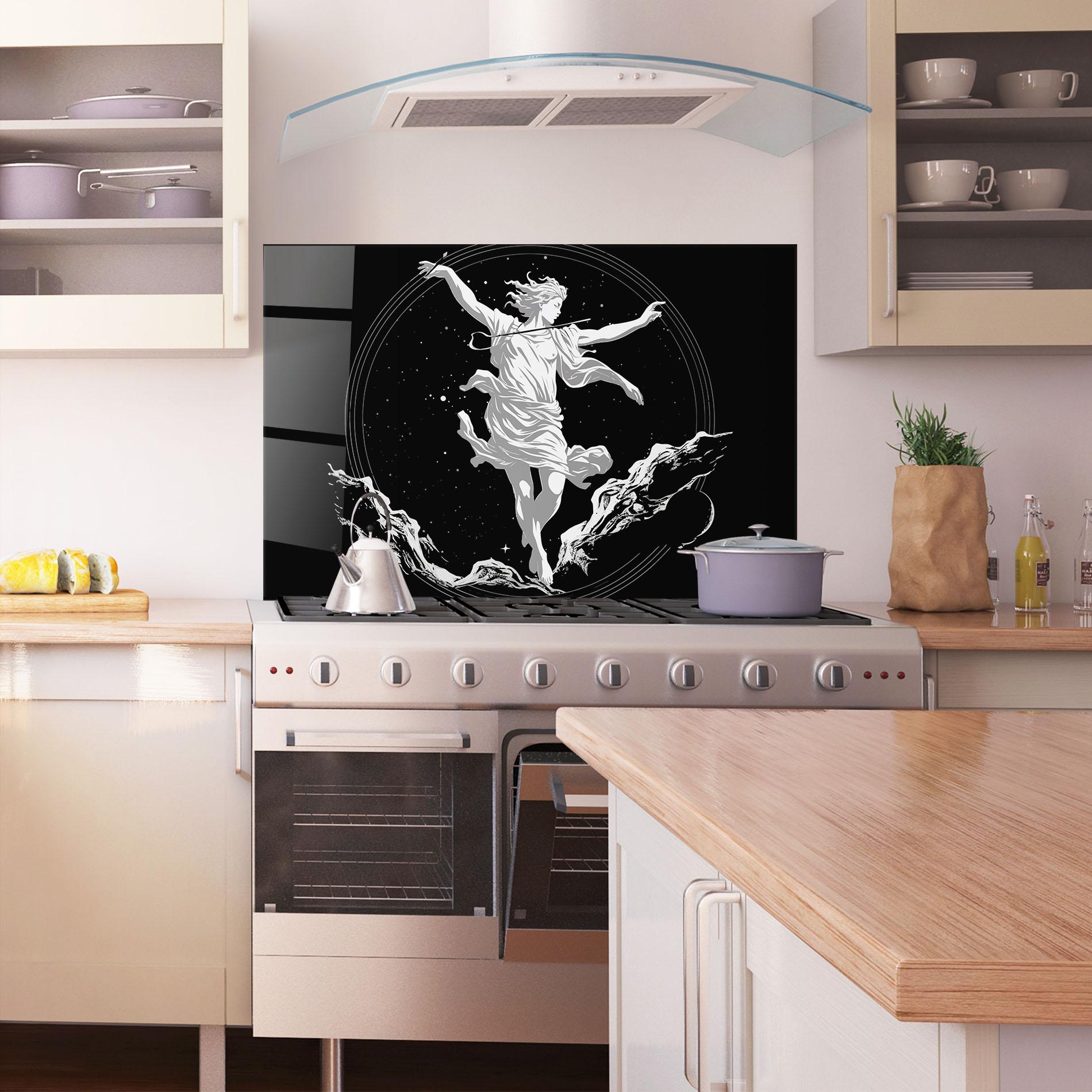 Стъклен панел за кухня Statue Angel mockup 1