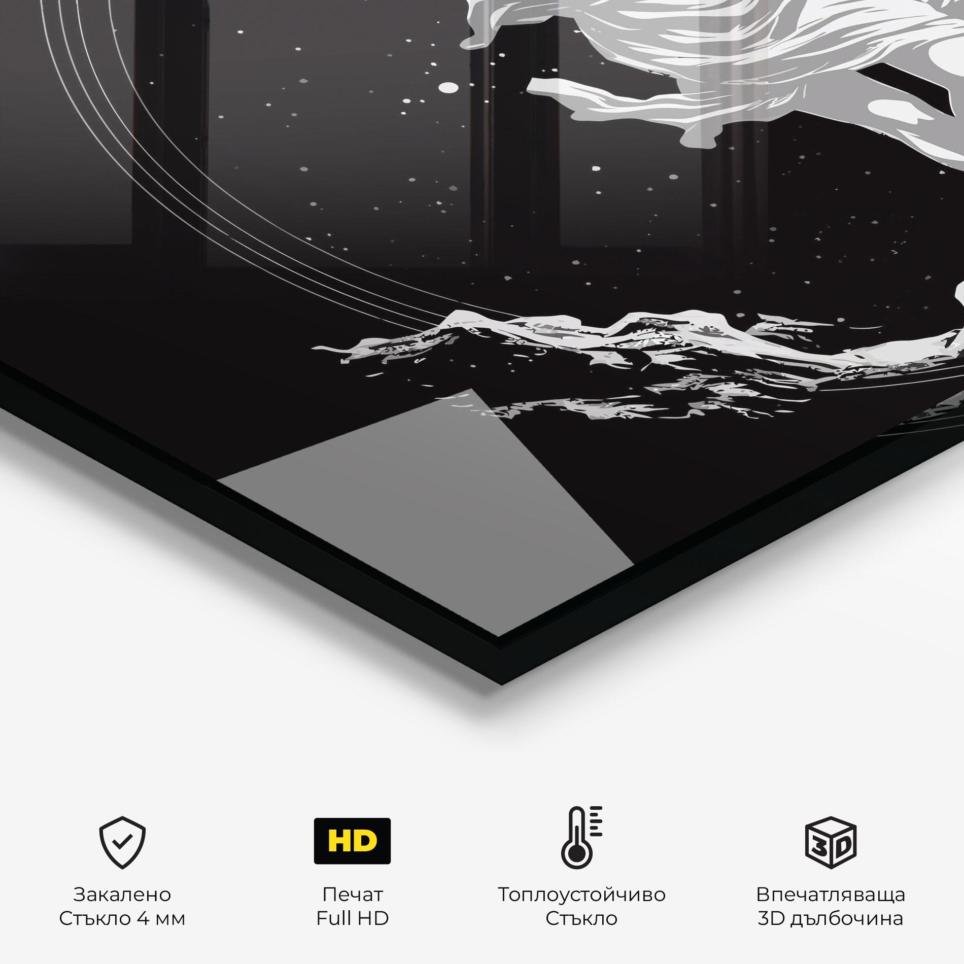 Стъклен панел за кухня Statue Angel mockup 2