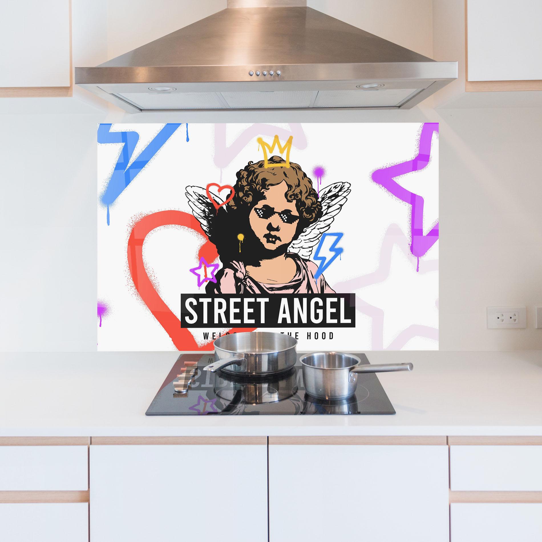 Стъклен панел за кухня Hood Angel mockup 5